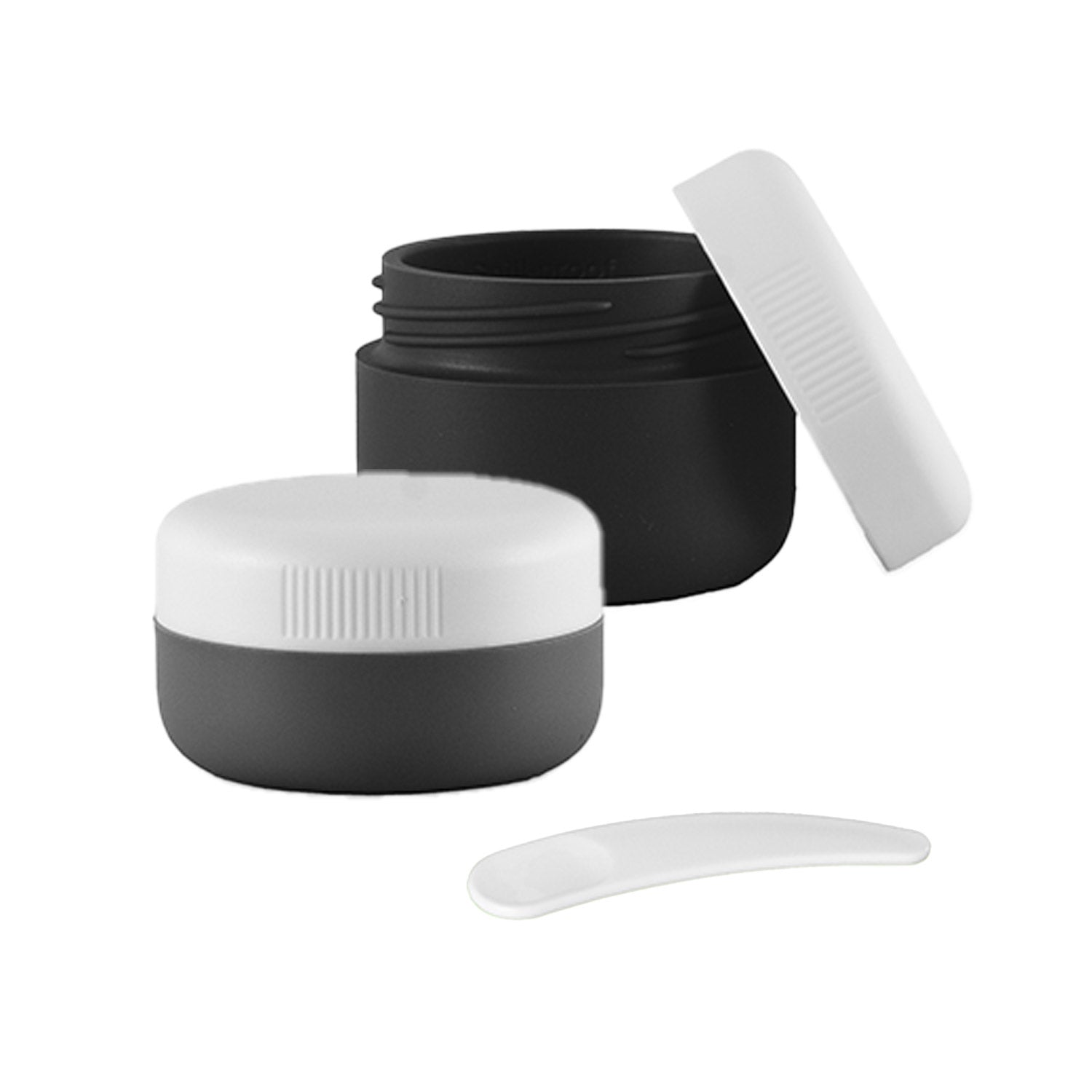 Crossing Silicone Leak Proof TSA Approved Travel Size Cream Jar 30/40 ml (2 Pack) - L.Grey/D.Grey