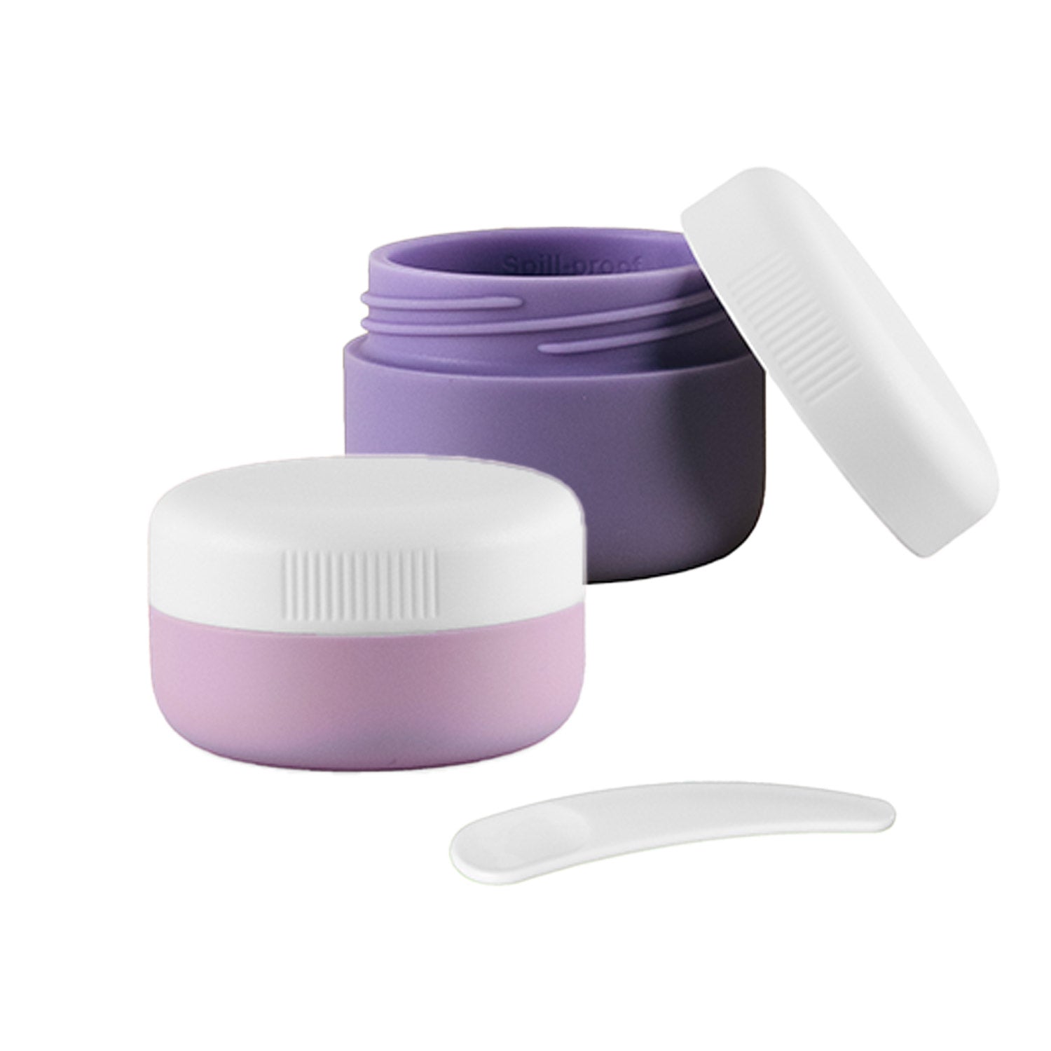 Crossing Silicone Leak Proof TSA Approved Travel Size Cream Jar 30/40 ml (2 Pack) - L.Purple/Lilac