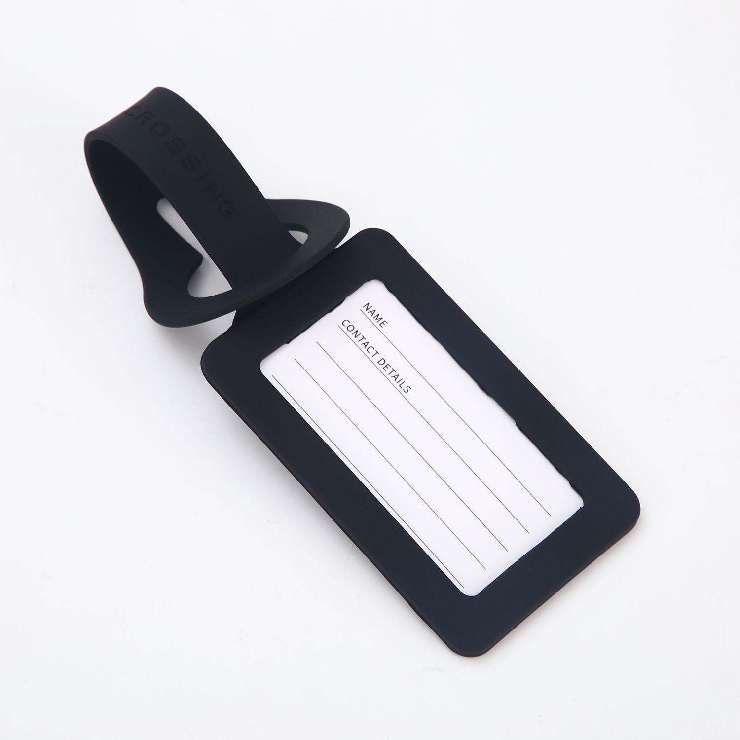 Crossing Silicone Luggage Tag - Black
