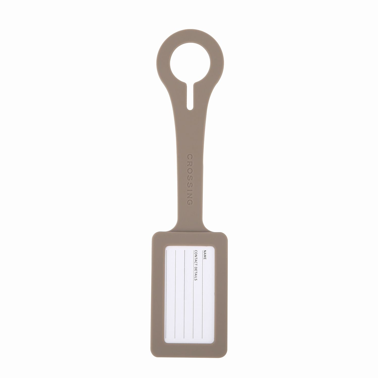 Crossing Silicone Luggage Tag - Cement Grey