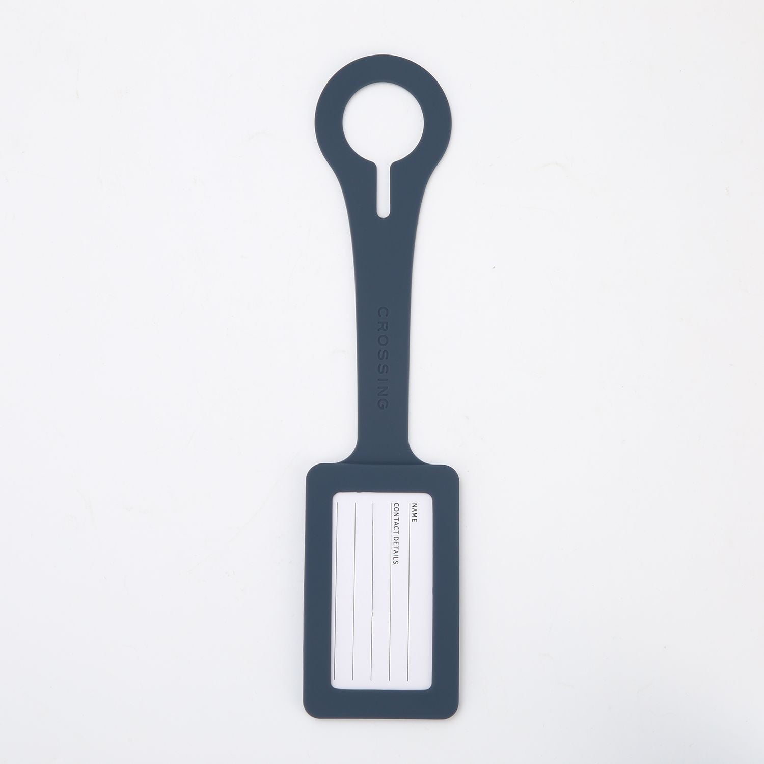 Crossing Silicone Luggage Tag - Charcoal Grey
