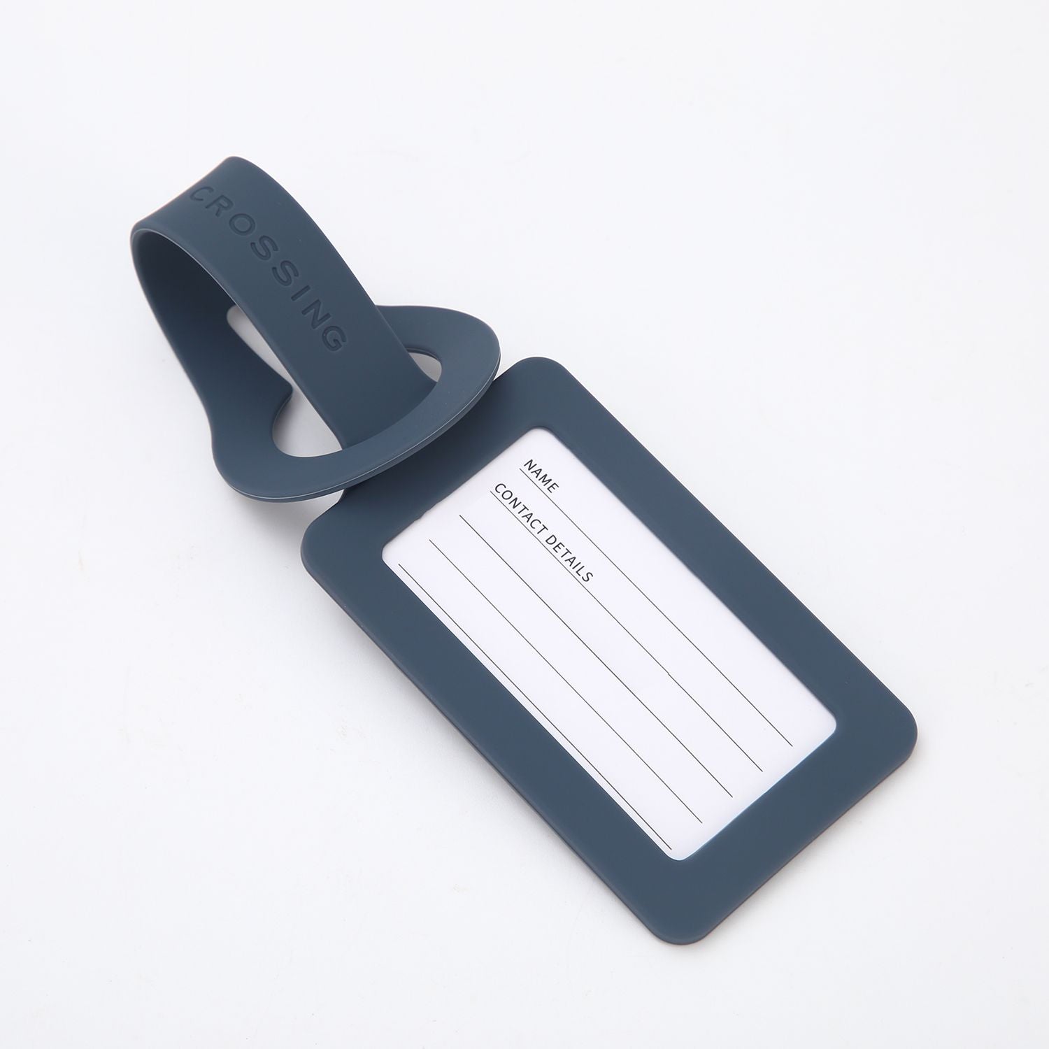 Crossing Silicone Luggage Tag - Charcoal Grey
