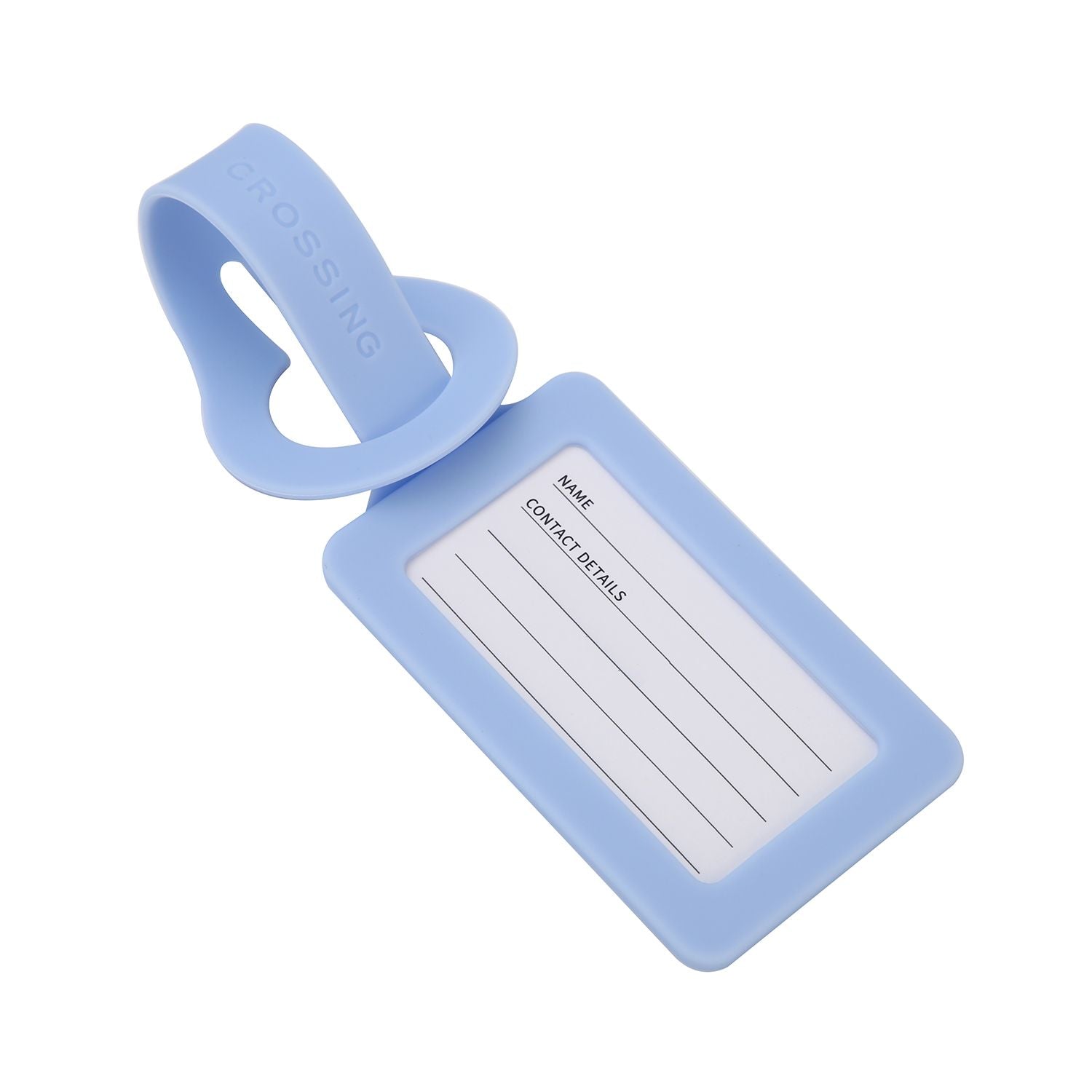 Crossing Silicone Luggage Tag - Ice Blue