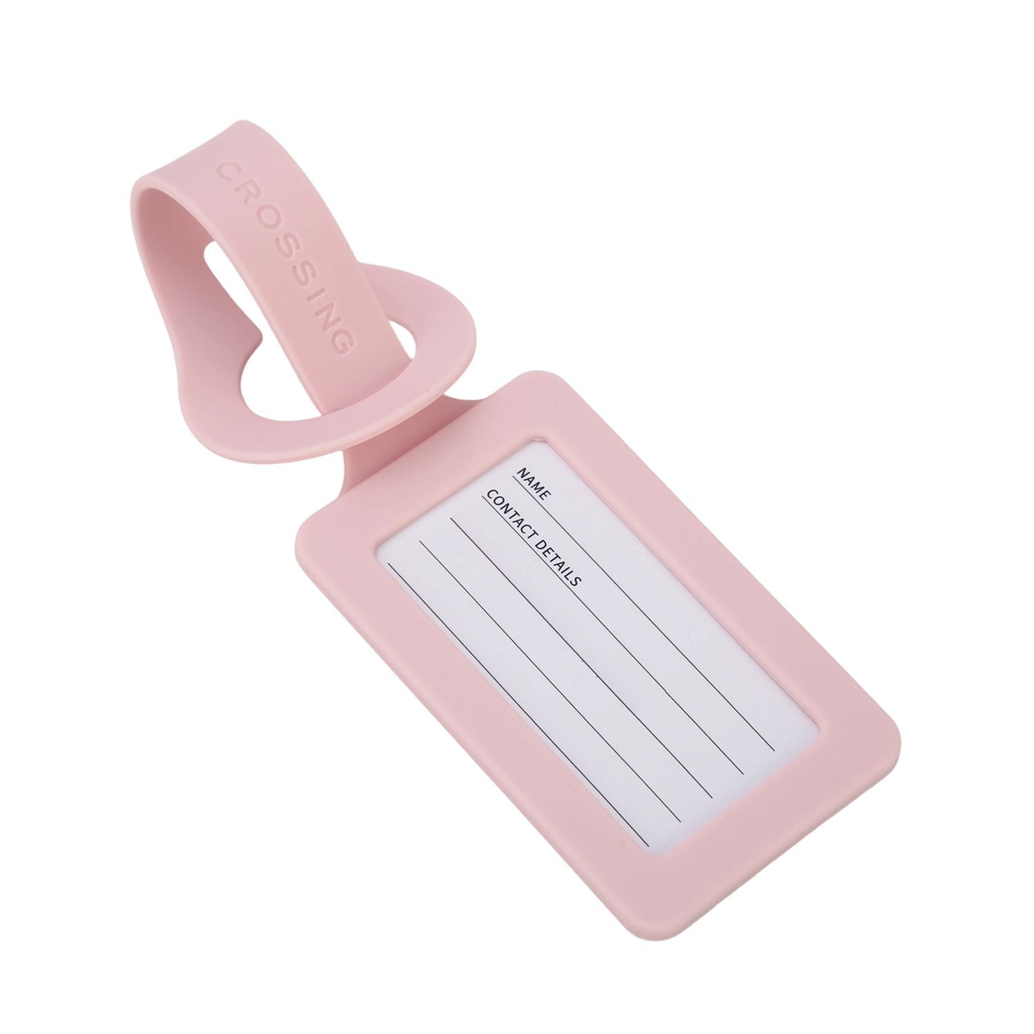 Crossing Silicone Luggage Tag - Lychee Blush