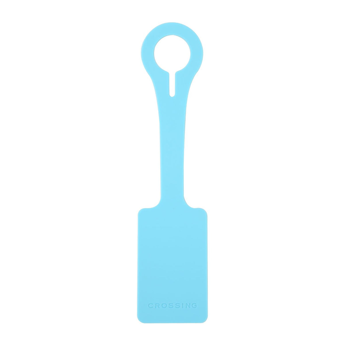 Crossing Silicone Luggage Tag - Neon Aqua Blue