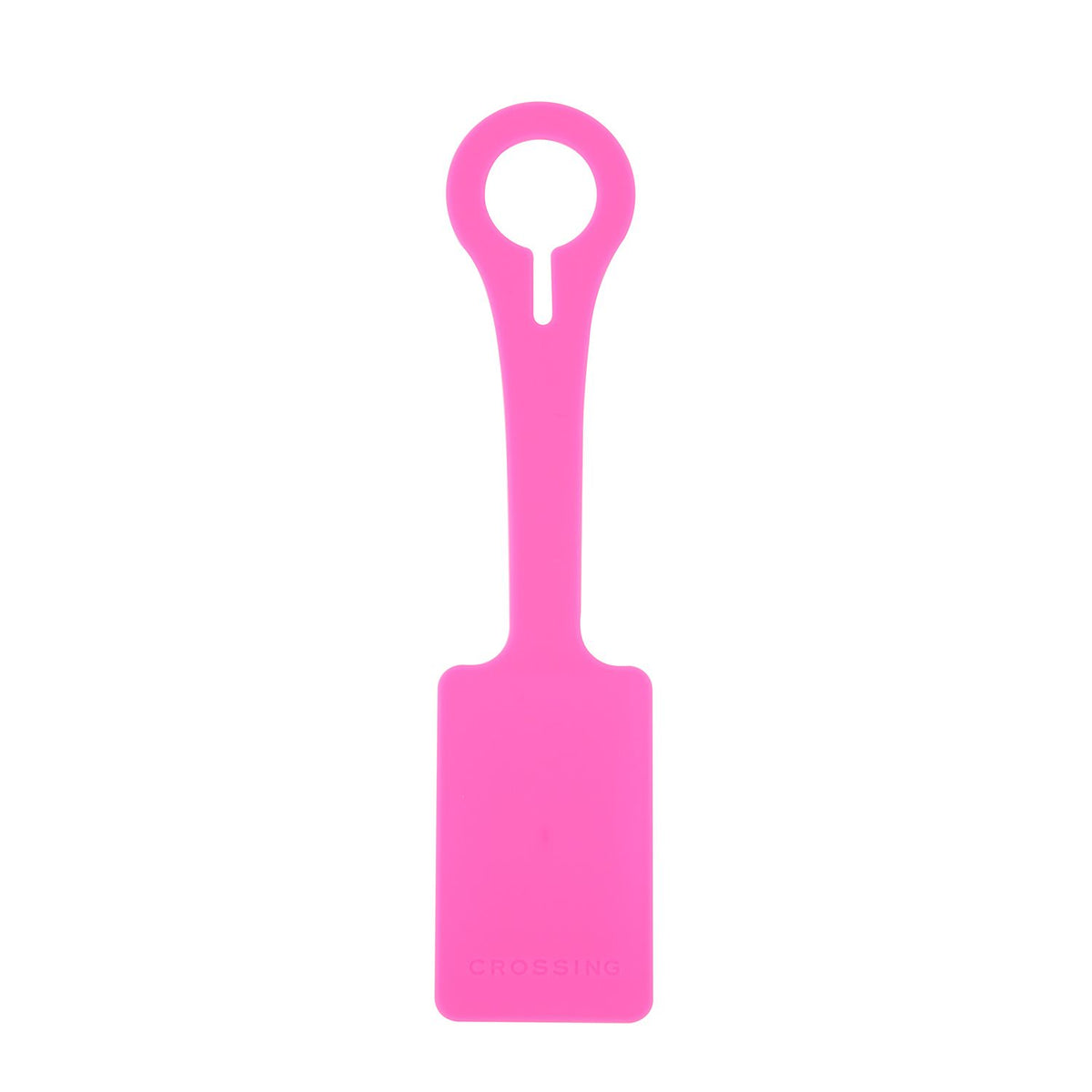 Crossing Silicone Luggage Tag - Neon Pink