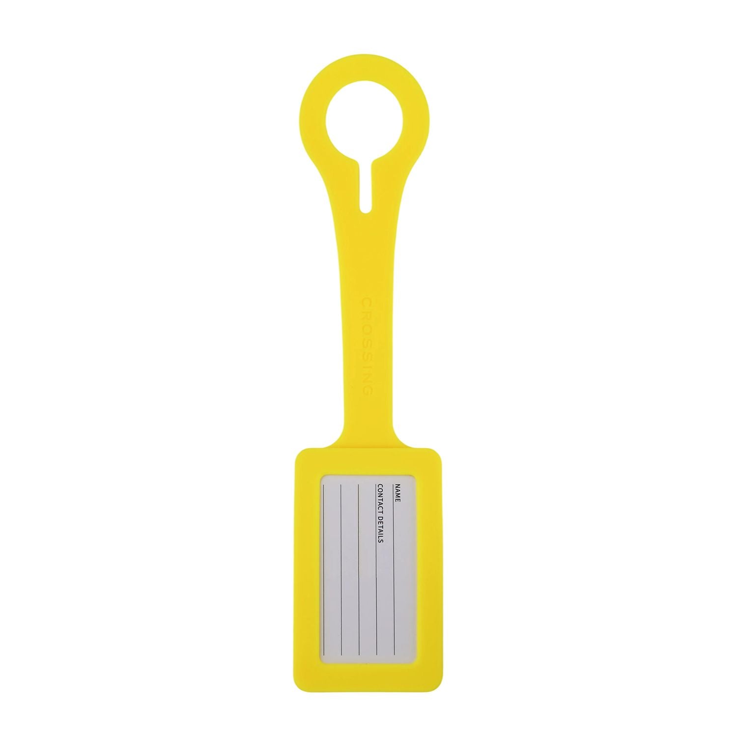 Crossing Silicone Luggage Tag - Neon Yellow