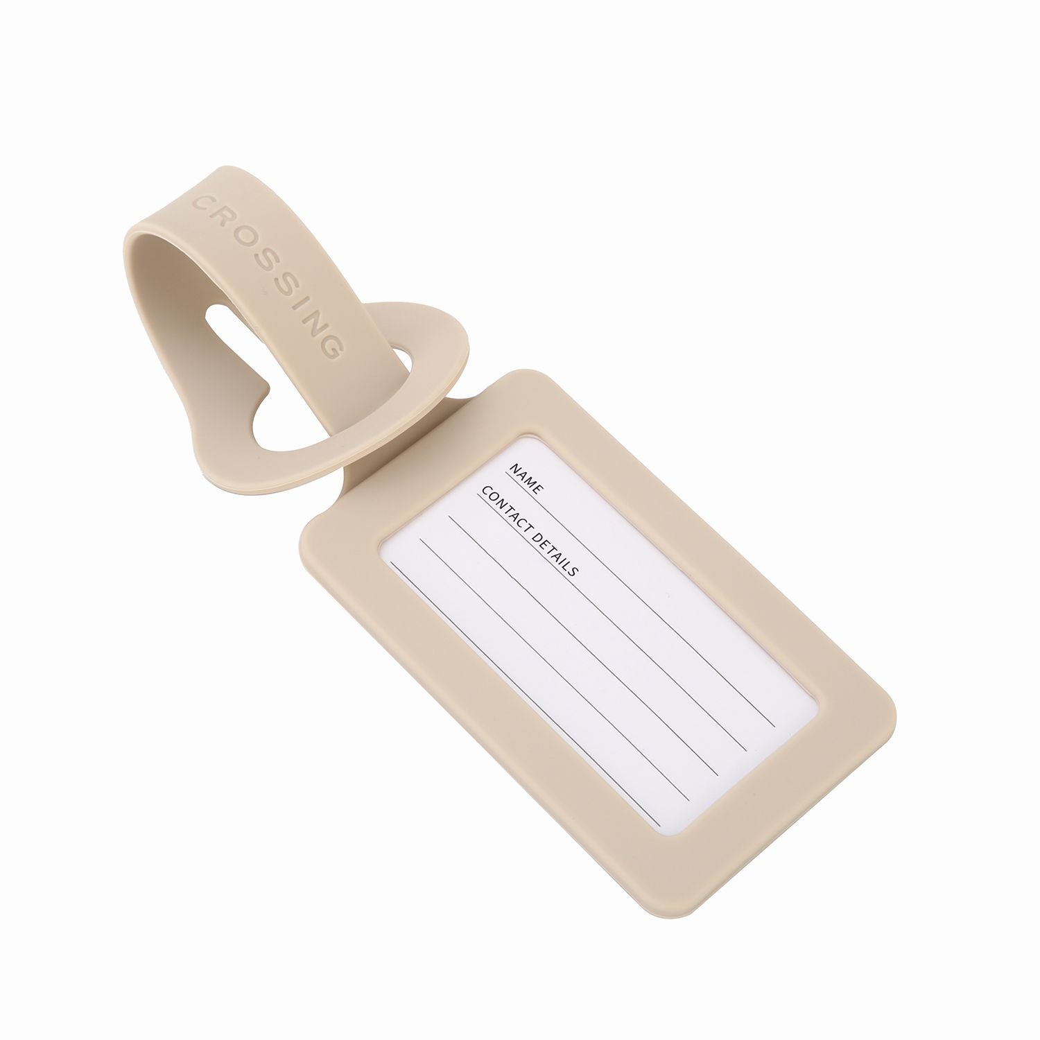 Crossing Silicone Luggage Tag - Oat Milk