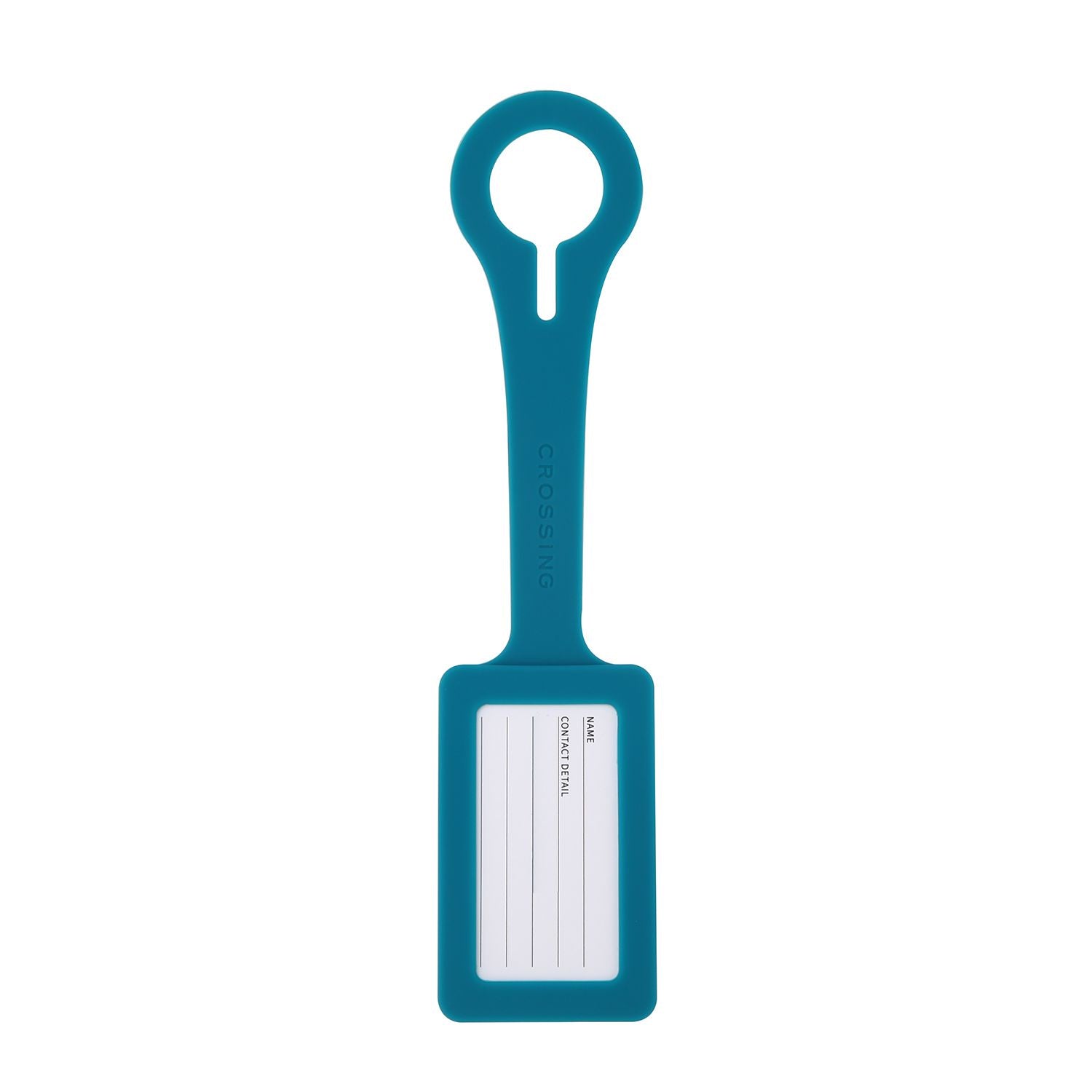 Crossing Silicone Luggage Tag - Teal Green