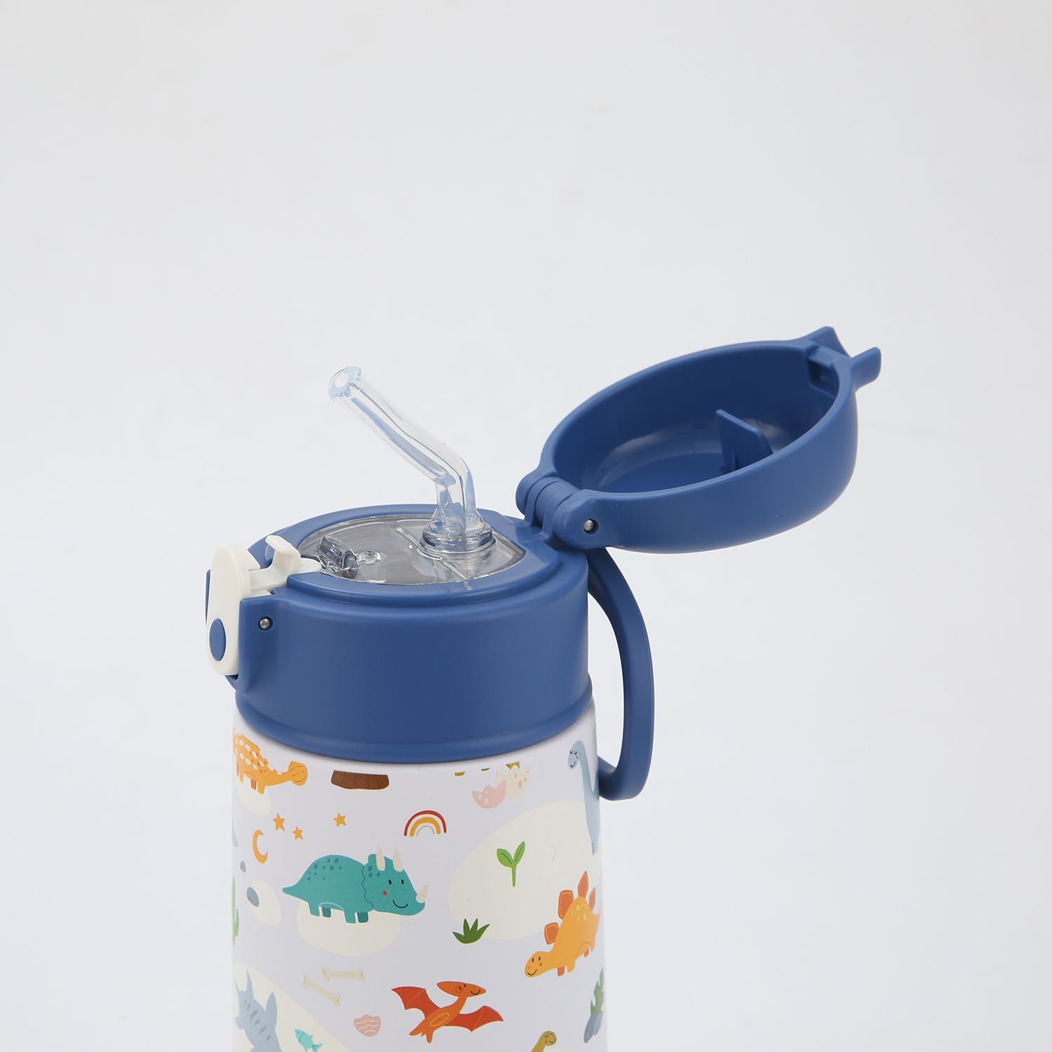 Crossing S/S 316 Kids' Insulated Water Bottle W/Sipper Silicone Straw 500ml - Dino World