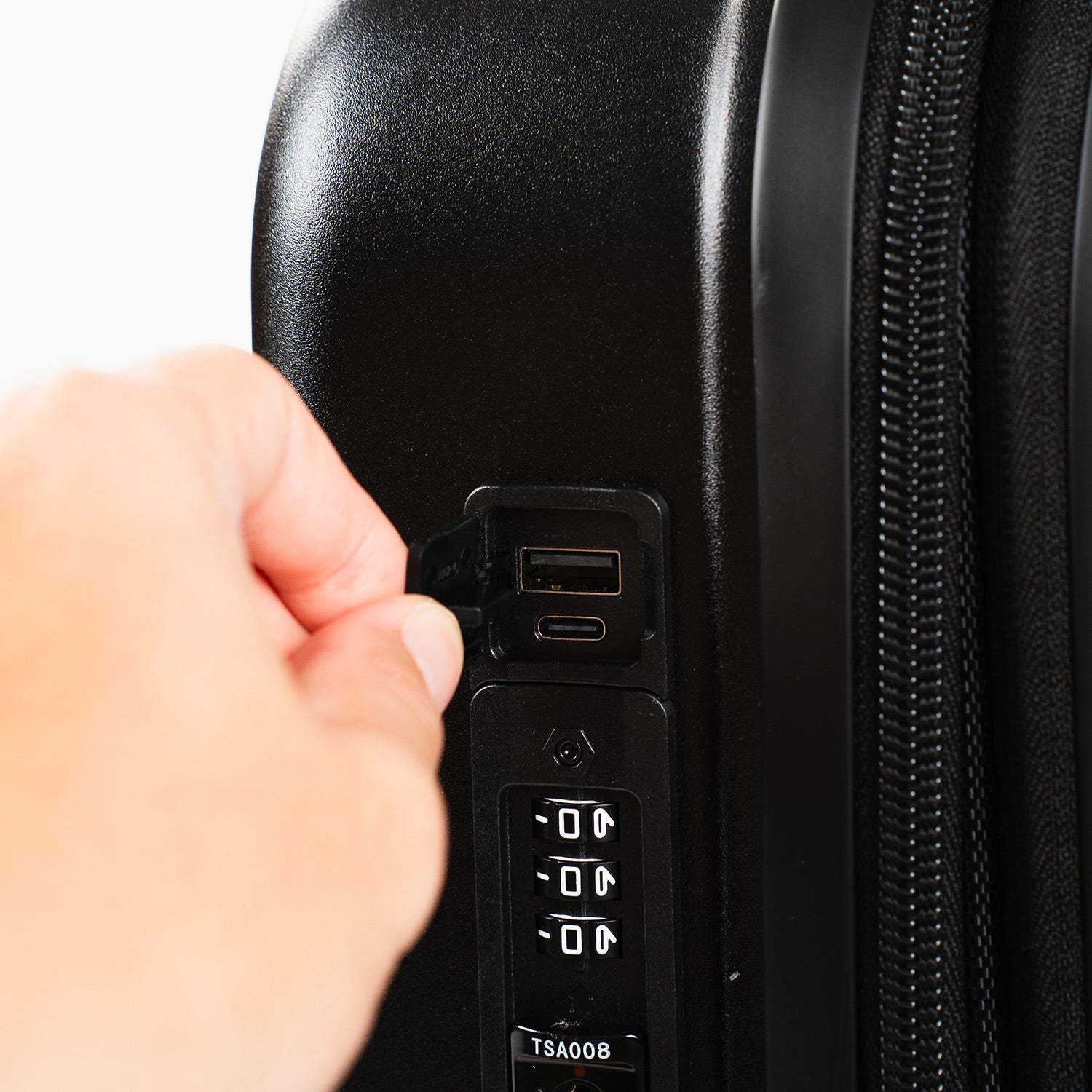 Crossing Stel Polycarbonate Carry On 20" Luggage - Black