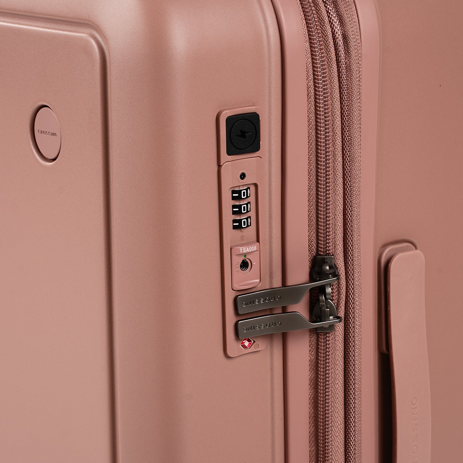 Crossing Stel Polycarbonate Carry On 20" Luggage - Clay