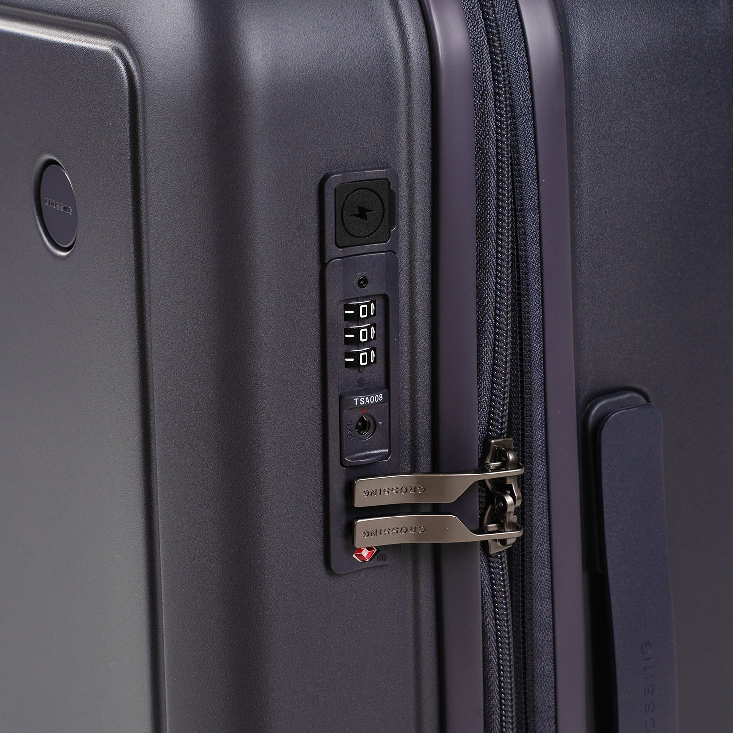 Crossing Stel Polycarbonate Carry On 20" Luggage - Navy