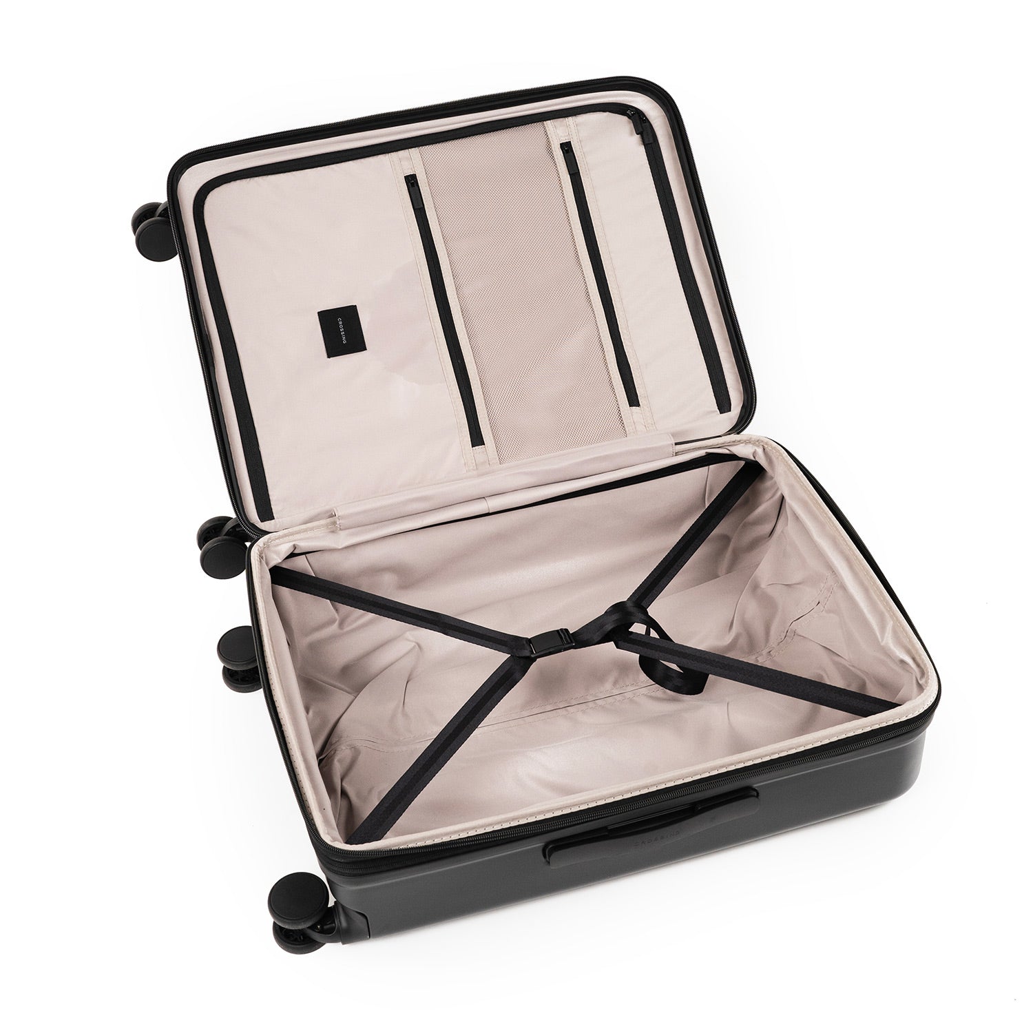 Crossing Stel Polycarbonate Medium 25" Luggage - Black