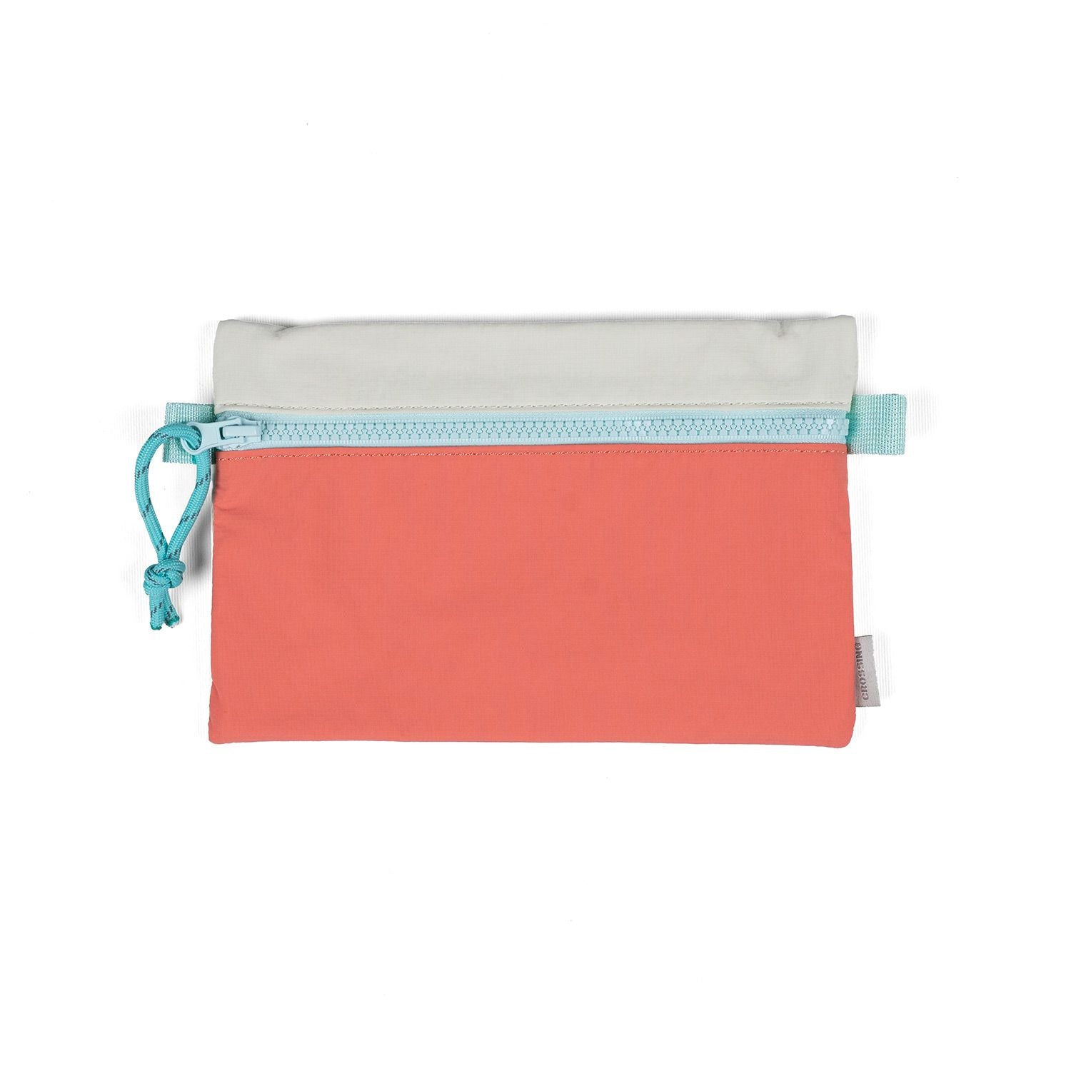 Crossing Tessa Colour Block Pouch Large - Coral/White Beige