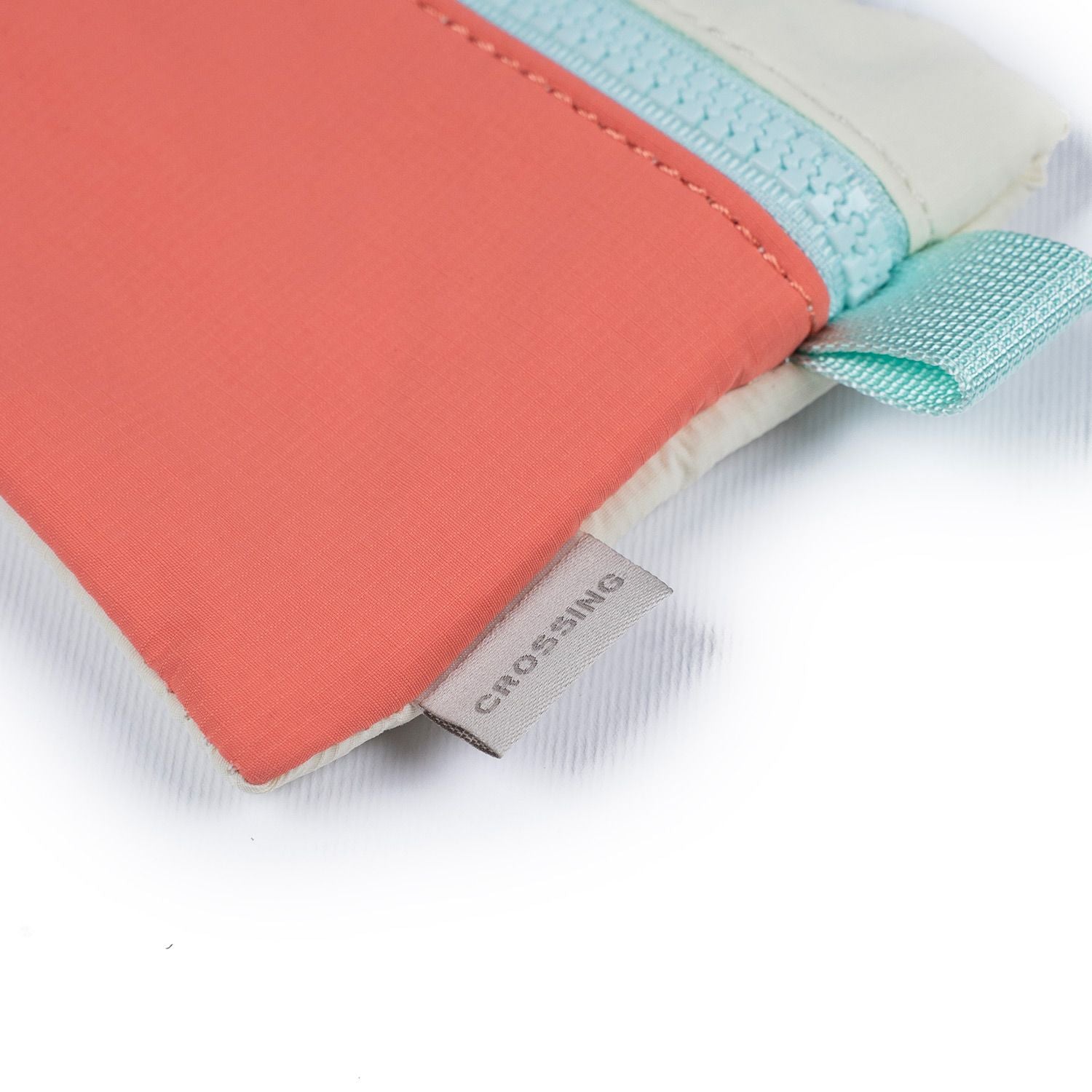 Crossing Tessa Colour Block Pouch Small - Coral/White Beige