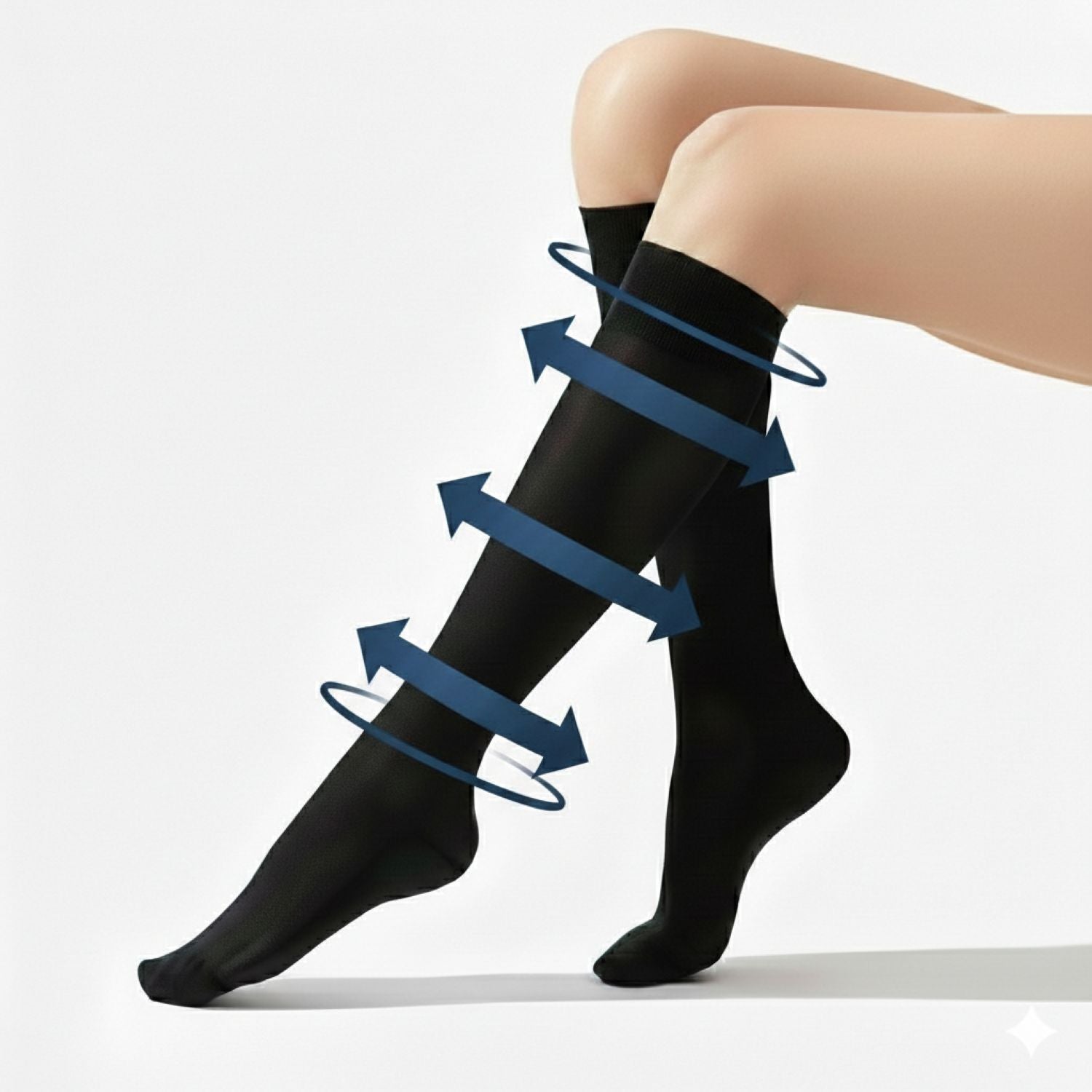 Crossing Travel & Flight Compression Socks  M - Black