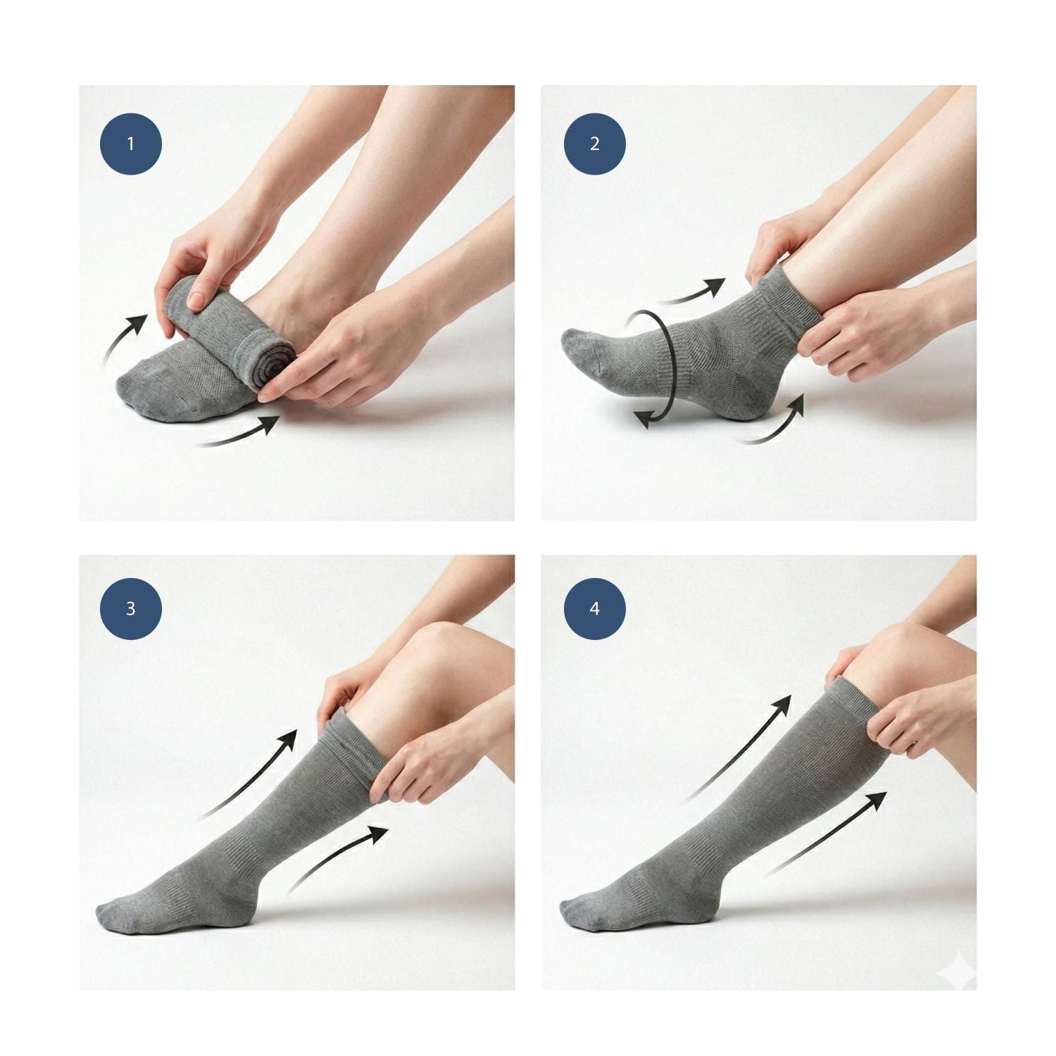 Crossing Travel & Flight Compression Socks XL - Grey