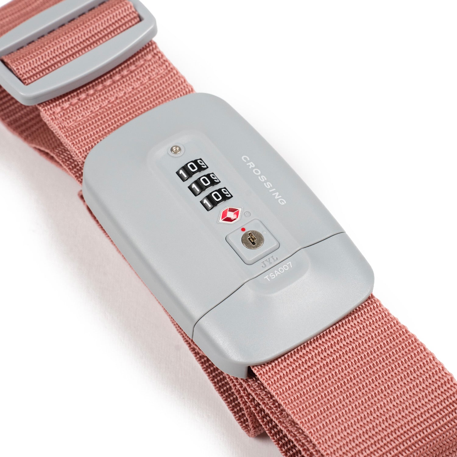 Crossing TSA 3-Dial Combination Lock Luggage Strap - Rose Quartz
