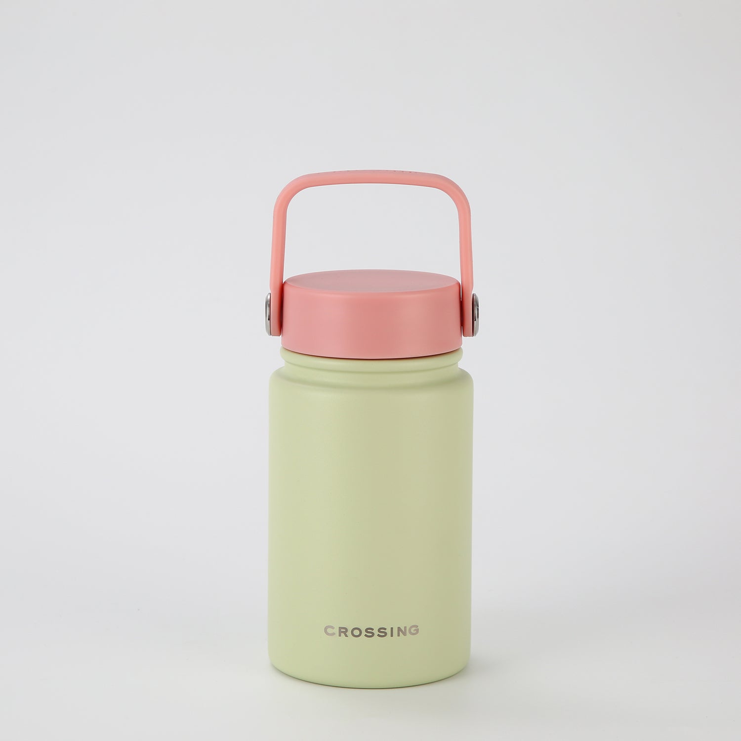 Crossing Urban Ceramic S/S Insulated Flat Cap Bottle With Handle 400ml - Dusty Rose Pistachio (Mix)