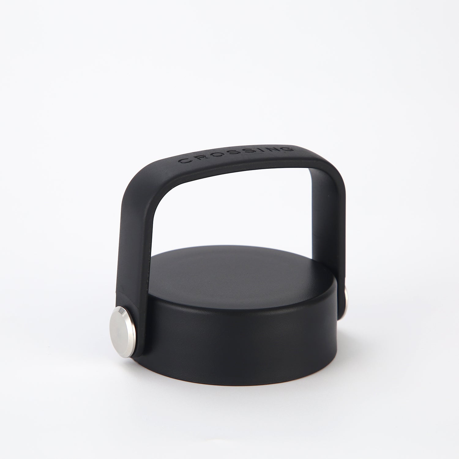 Crossing Urban Ceramic S/S Insulated Flat Cap Bottle With Handle 400ml - Ebony (Black)