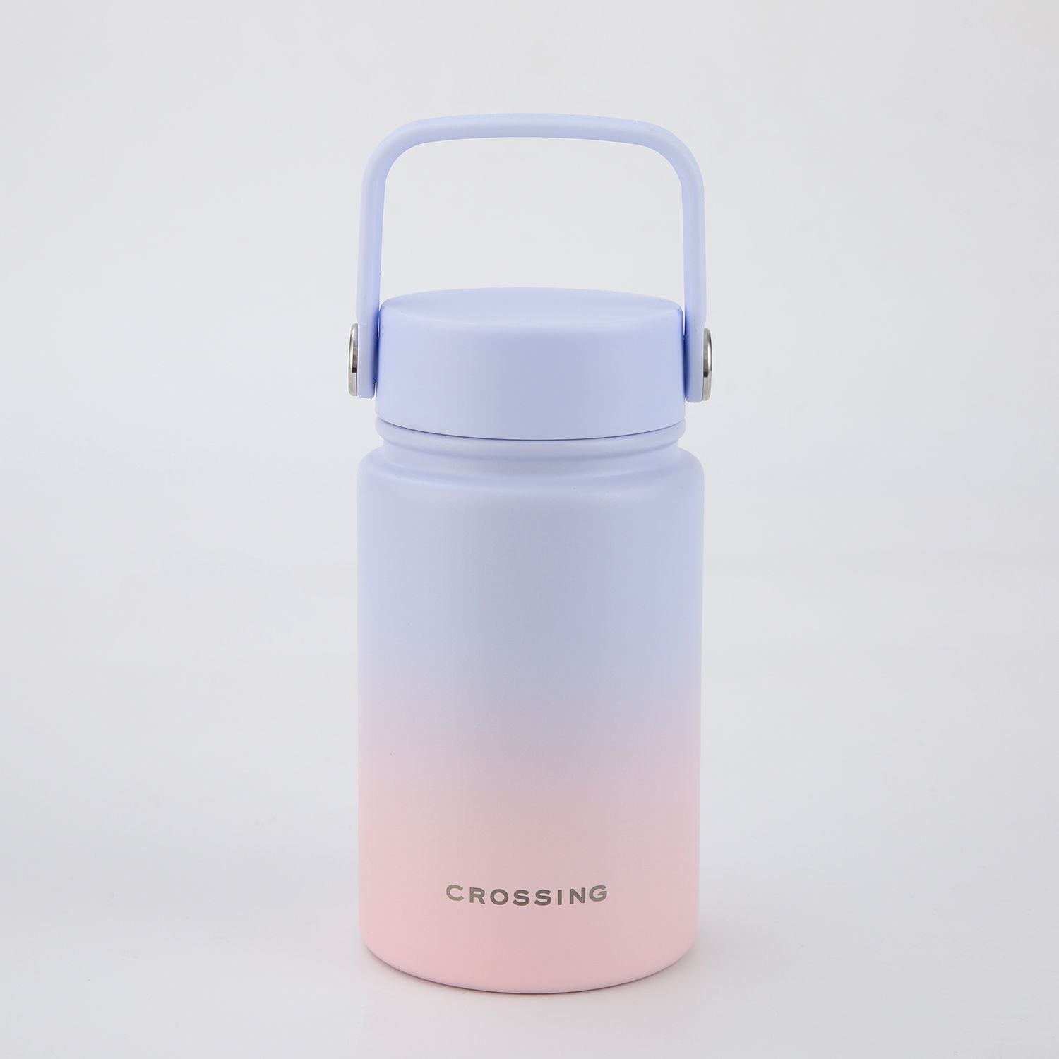 Crossing Urban Ceramic S/S Insulated Flat Cap Bottle With Handle 400ml - Ombre Coral Mist