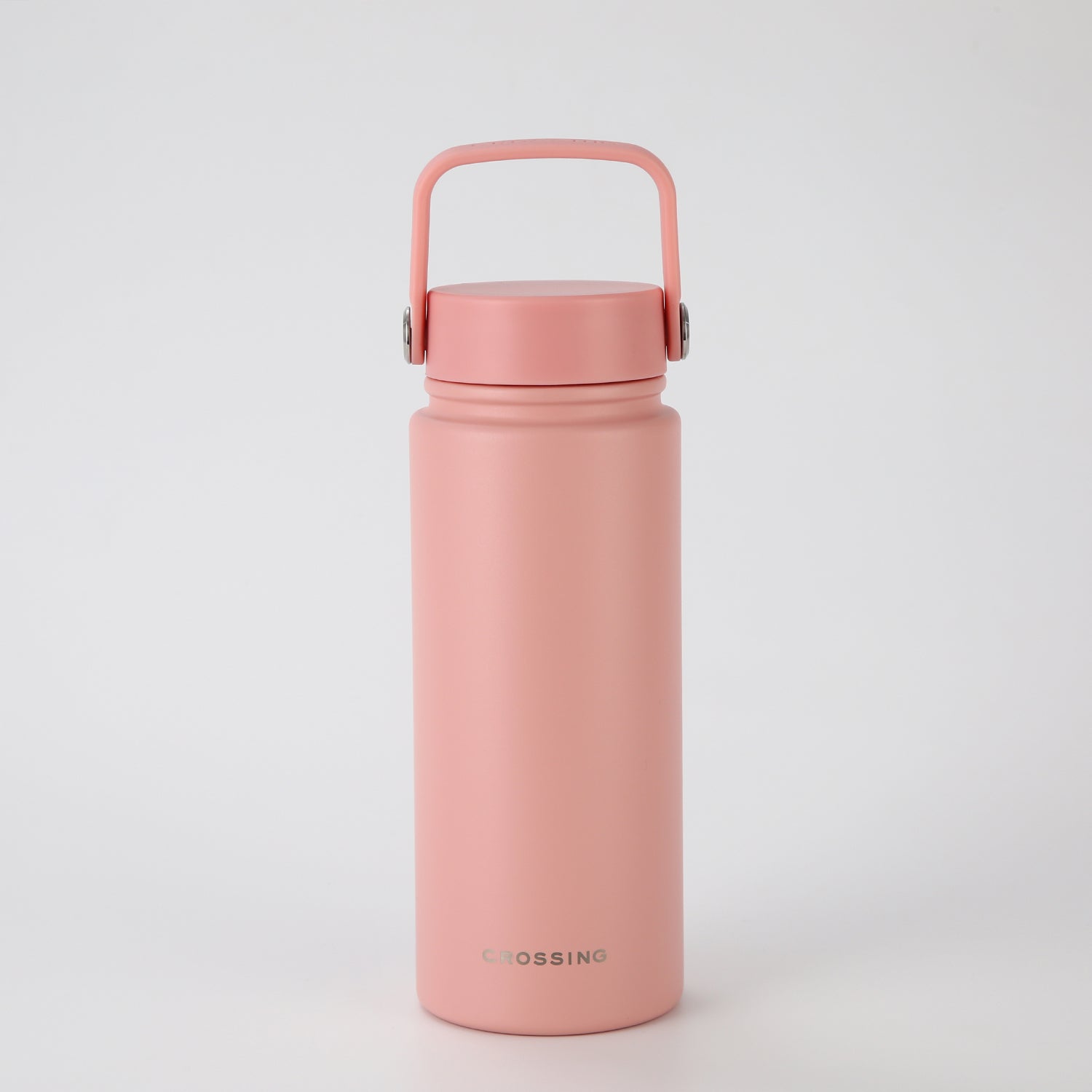 Crossing Urban Ceramic S/S Insulated Flat Cap Bottle With Handle 600ml - Dusty Rose (Dark Pink)