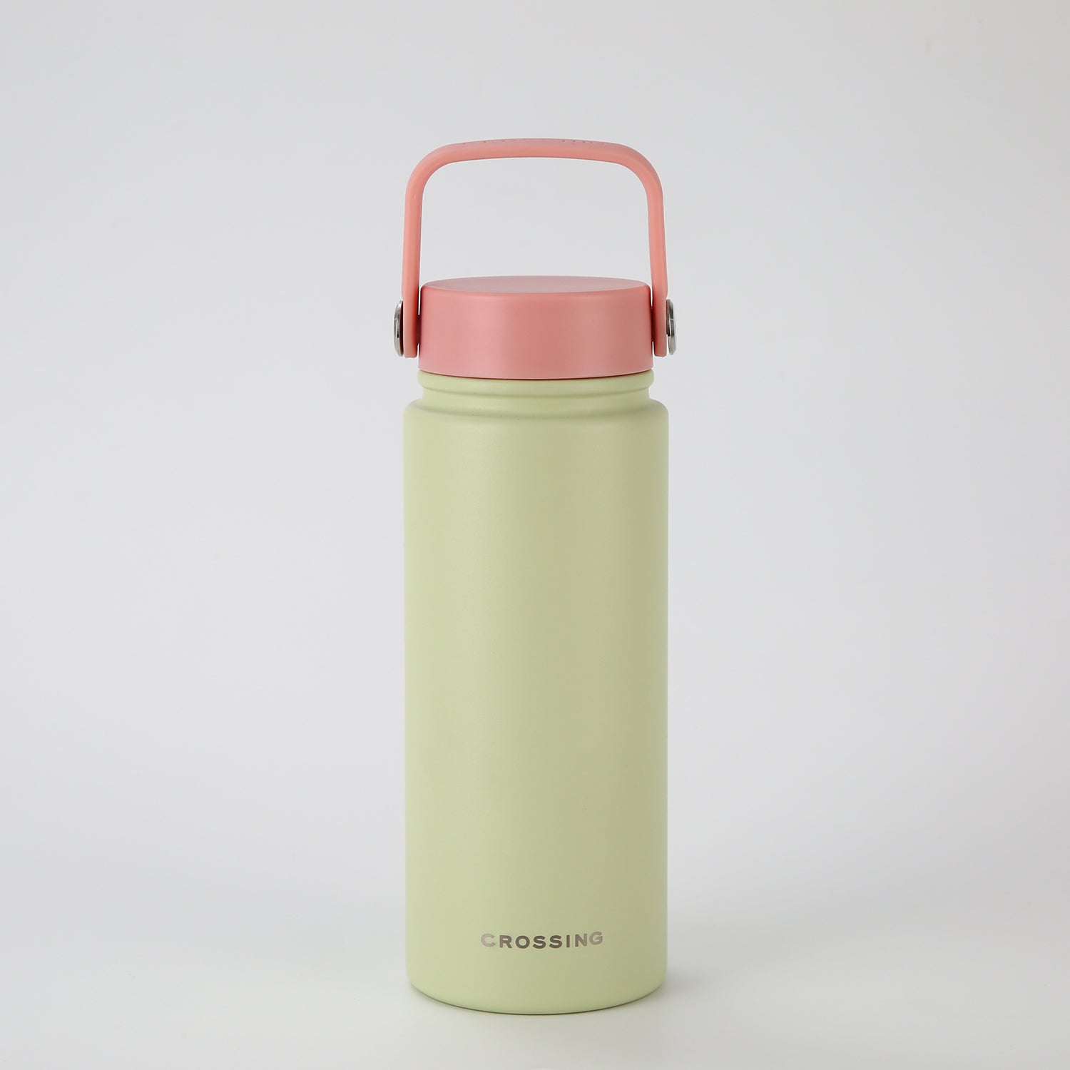 Crossing Urban Ceramic S/S Insulated Flat Cap Bottle With Handle 600ml - Dusty Rose Pistachio (Mix)