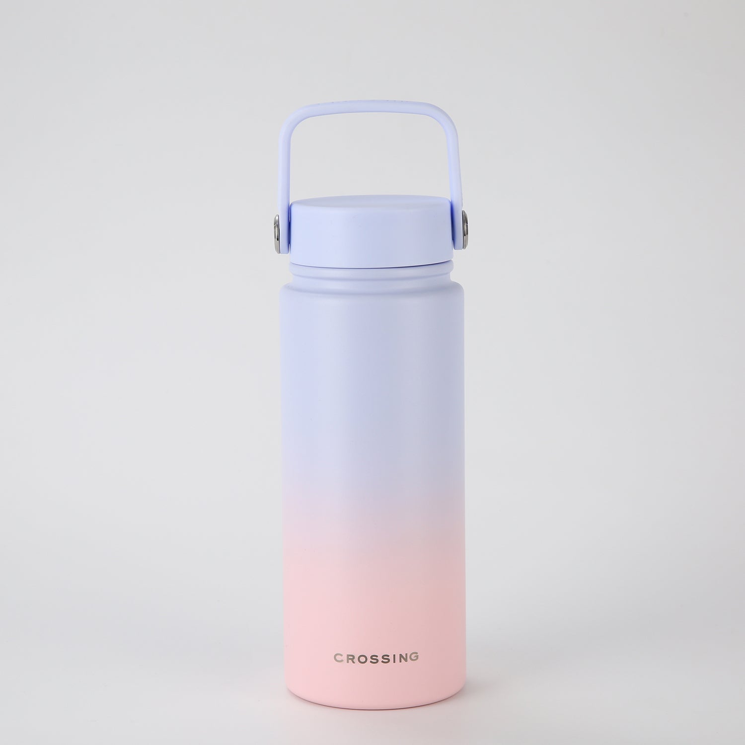 Crossing Urban Ceramic S/S Insulated Flat Cap Bottle With Handle 600ml - Ombre Coral Mist