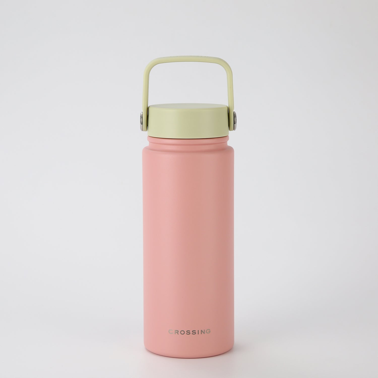 Crossing Urban Ceramic S/S Insulated Flat Cap Bottle With Handle 600ml - Pistachio Dusty Rose (Mix)