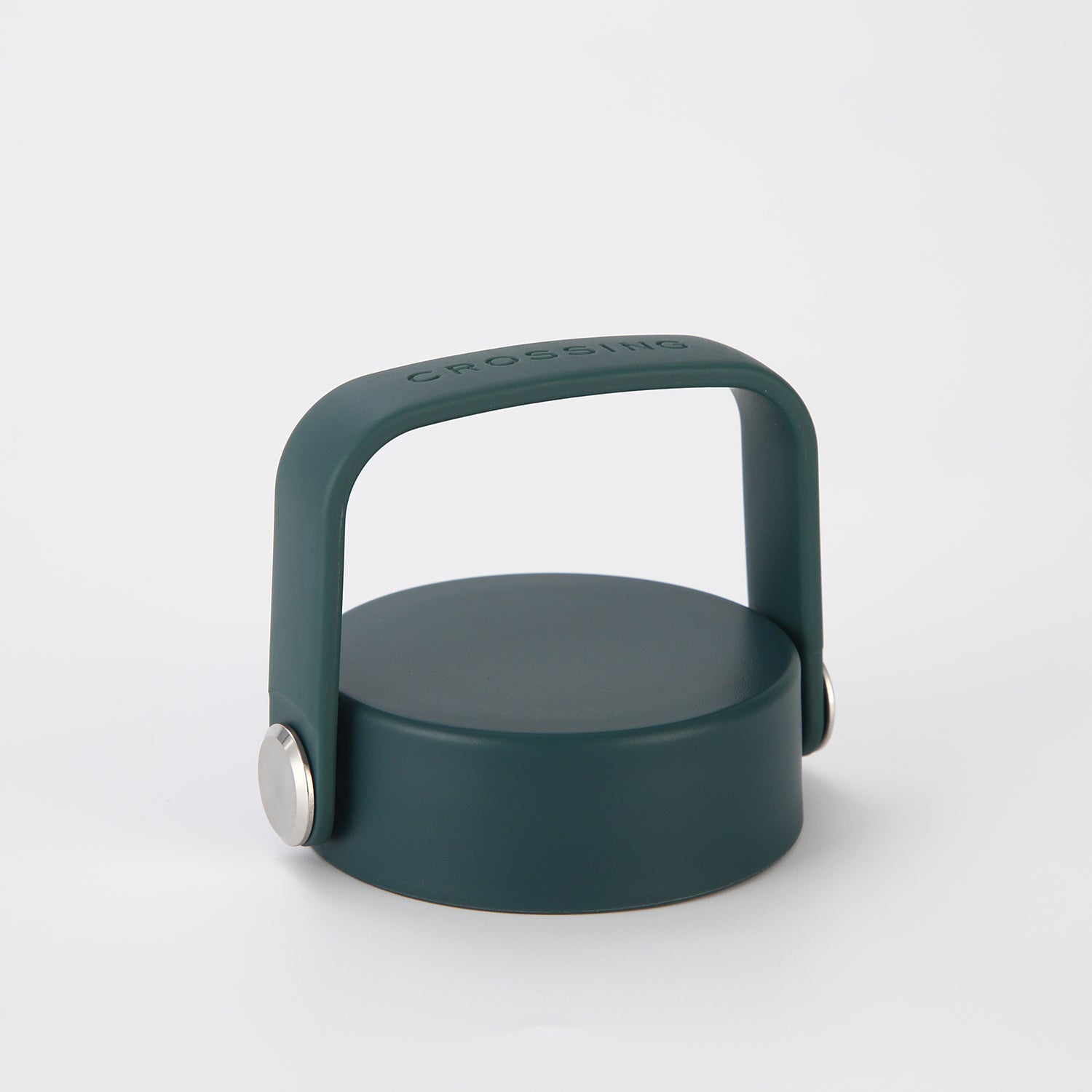 Crossing Urban Ceramic S/S Insulated Flat Cap Bottle With Handle 600ml - Squash (Dark Green)