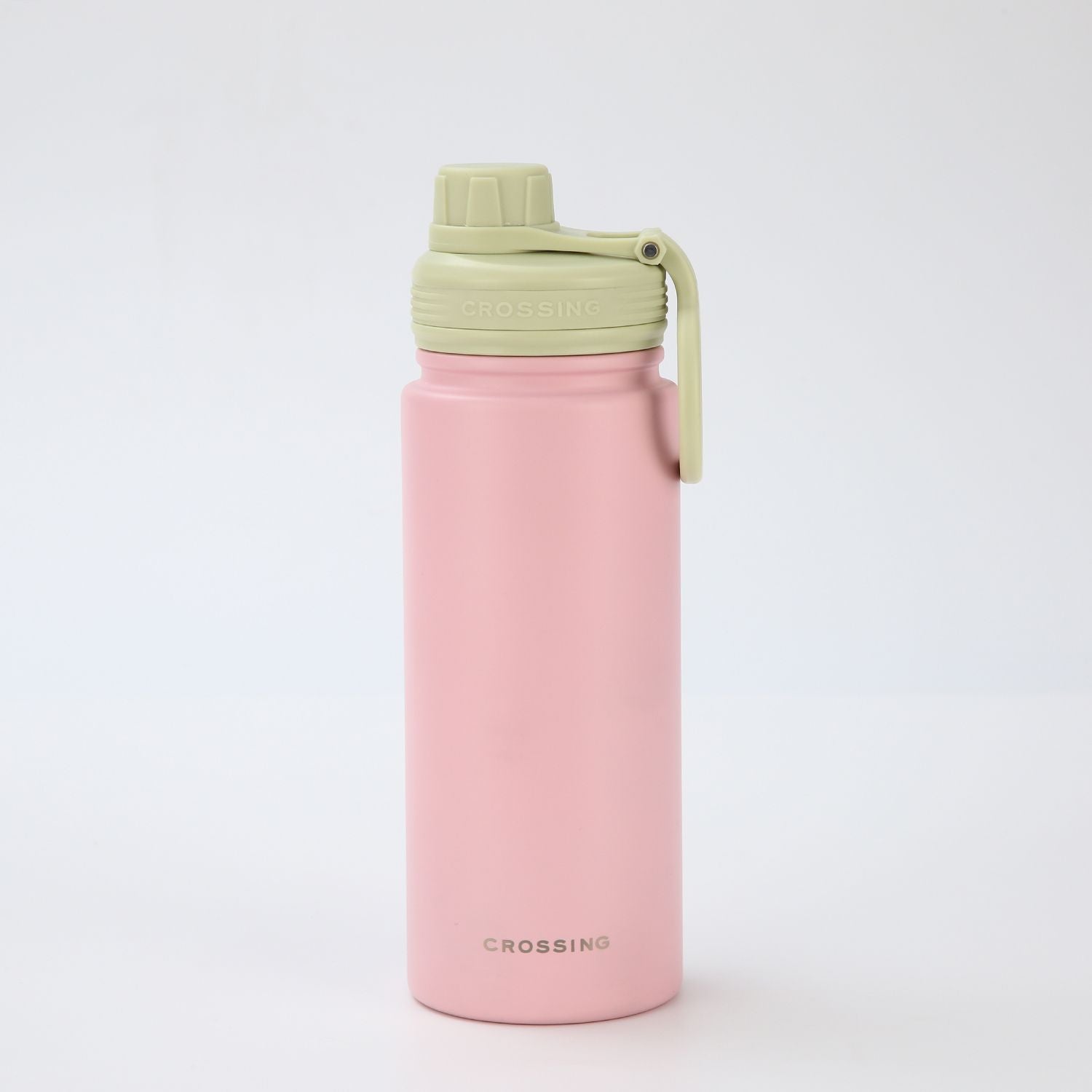 Crossing Urban Ceramic S/S Insulated Screw Cap Sports Bottle With Handle 600ml - Dusty Rose Pistachio (Mix)