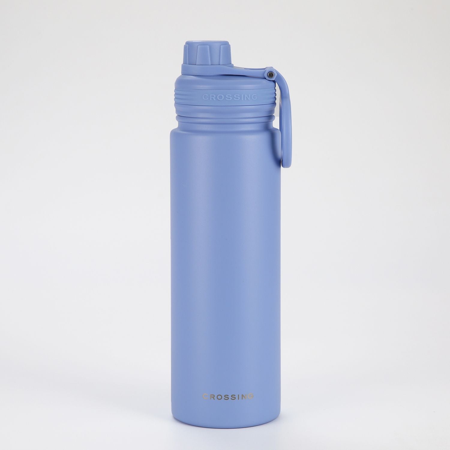 Crossing Urban Ceramic S/S Insulated Screw Cap Sports Bottle With Handle 720ml - Heirloom Blue (Light Blue)