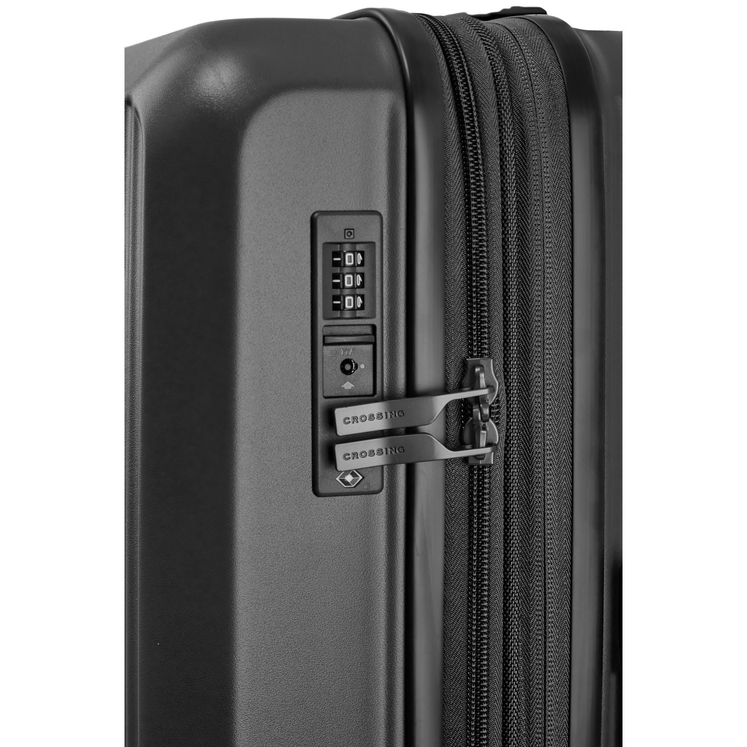 Crossing Vive Polycarbonate Expandable Carry On Luggage T20 - Black