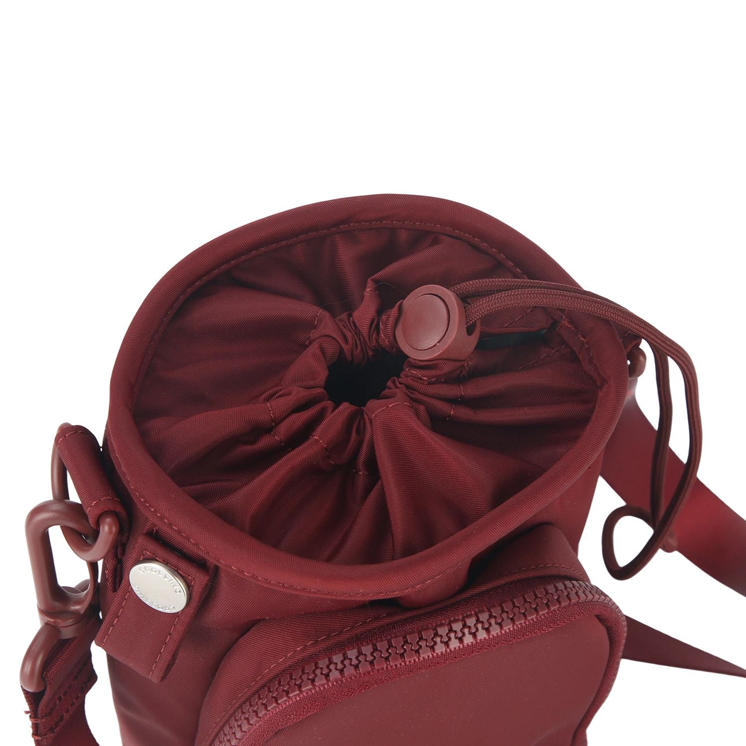 Crossing Water Bottle Crossbody Bag With Front Pocket 2L V2 - Burgundy
