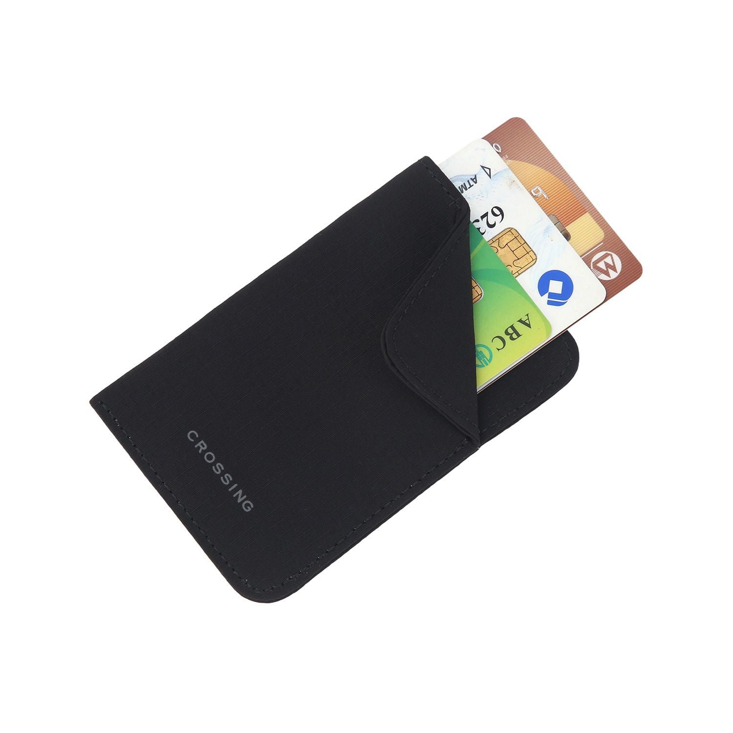 Crossing Waterproof Checked Nylon Card Sleeve RFID - Black