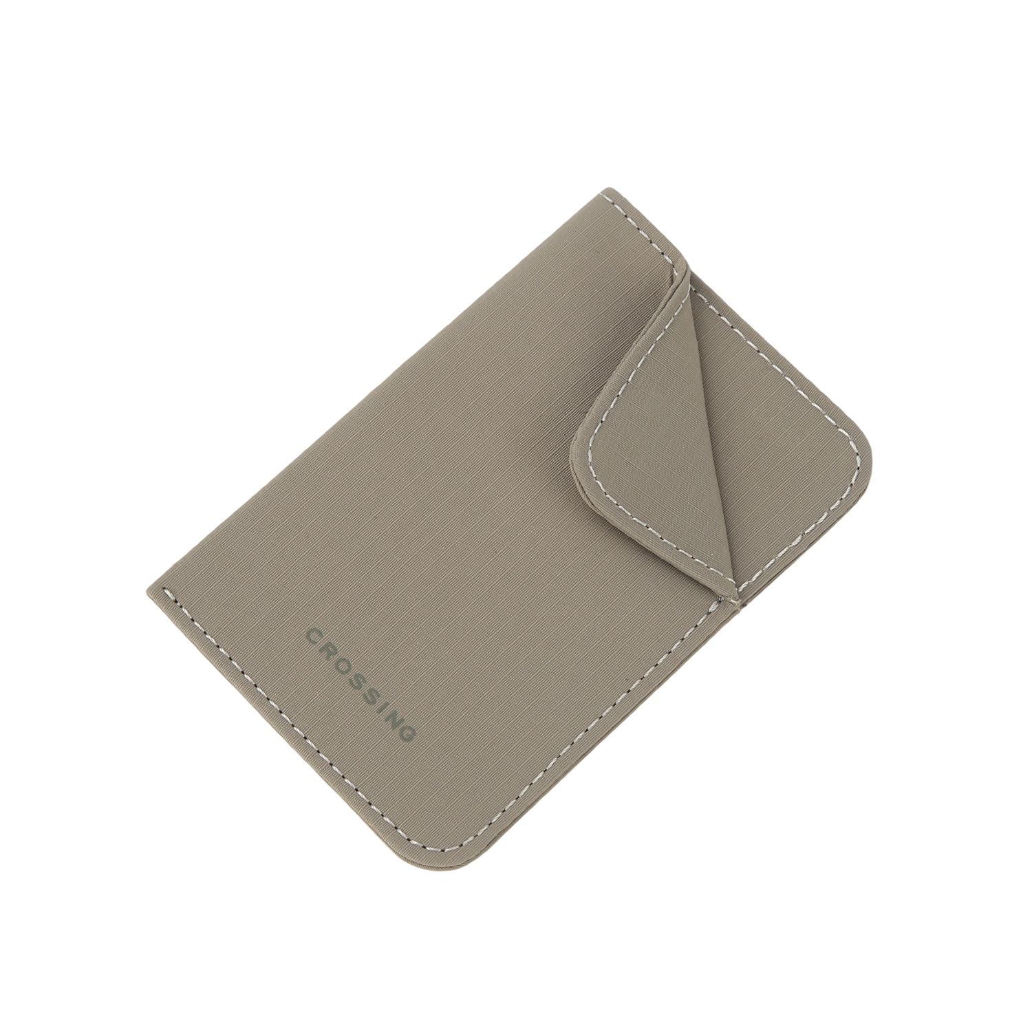 Crossing Waterproof Checked Nylon Card Sleeve RFID - Grey