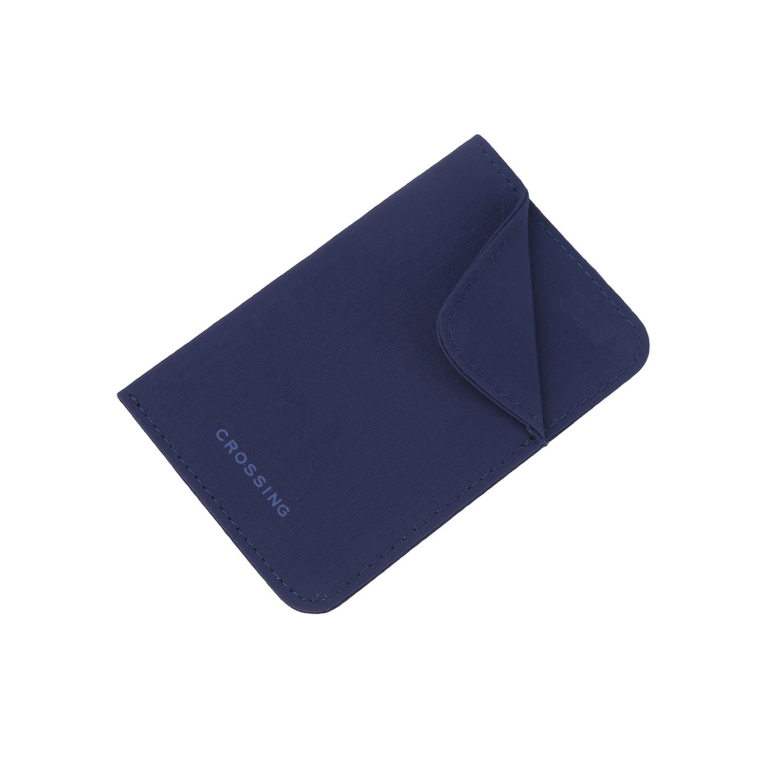 Crossing Waterproof Checked Nylon Card Sleeve RFID - Navy