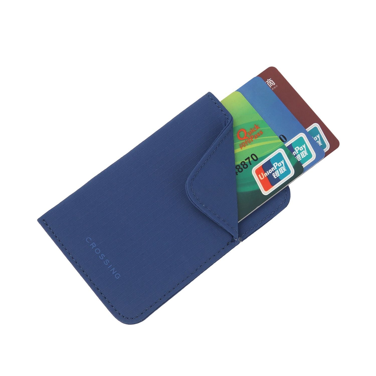 Crossing Waterproof Checked Nylon Card Sleeve RFID - Smoke Blue
