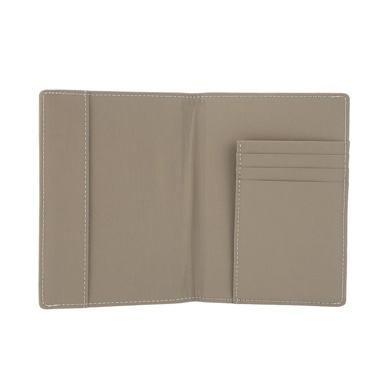Crossing Waterproof Checked Nylon Passport Cover RFID - Grey