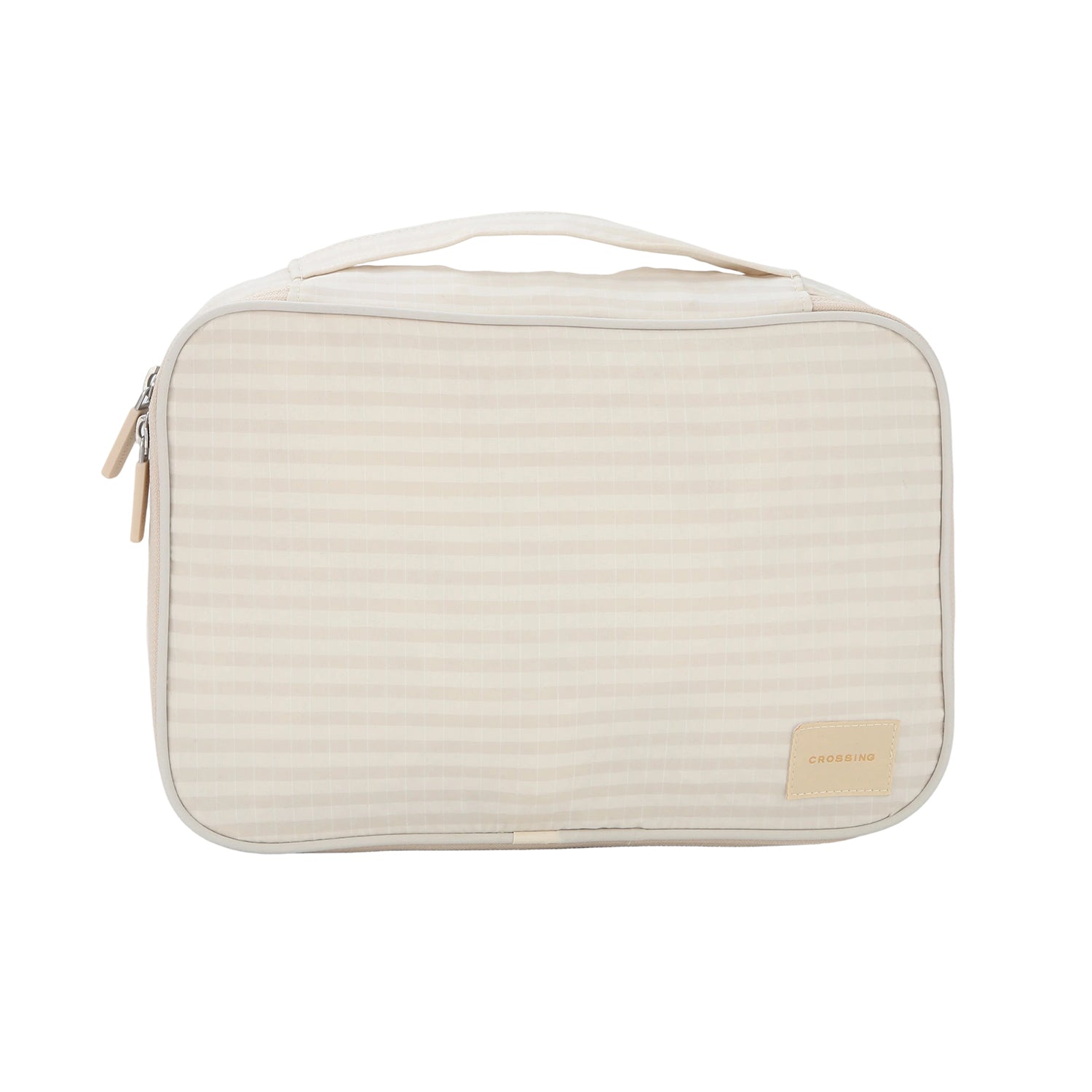 Crossing Waterproof Rayon Checked Packing Cube Set (2-Piece Set) - Beige