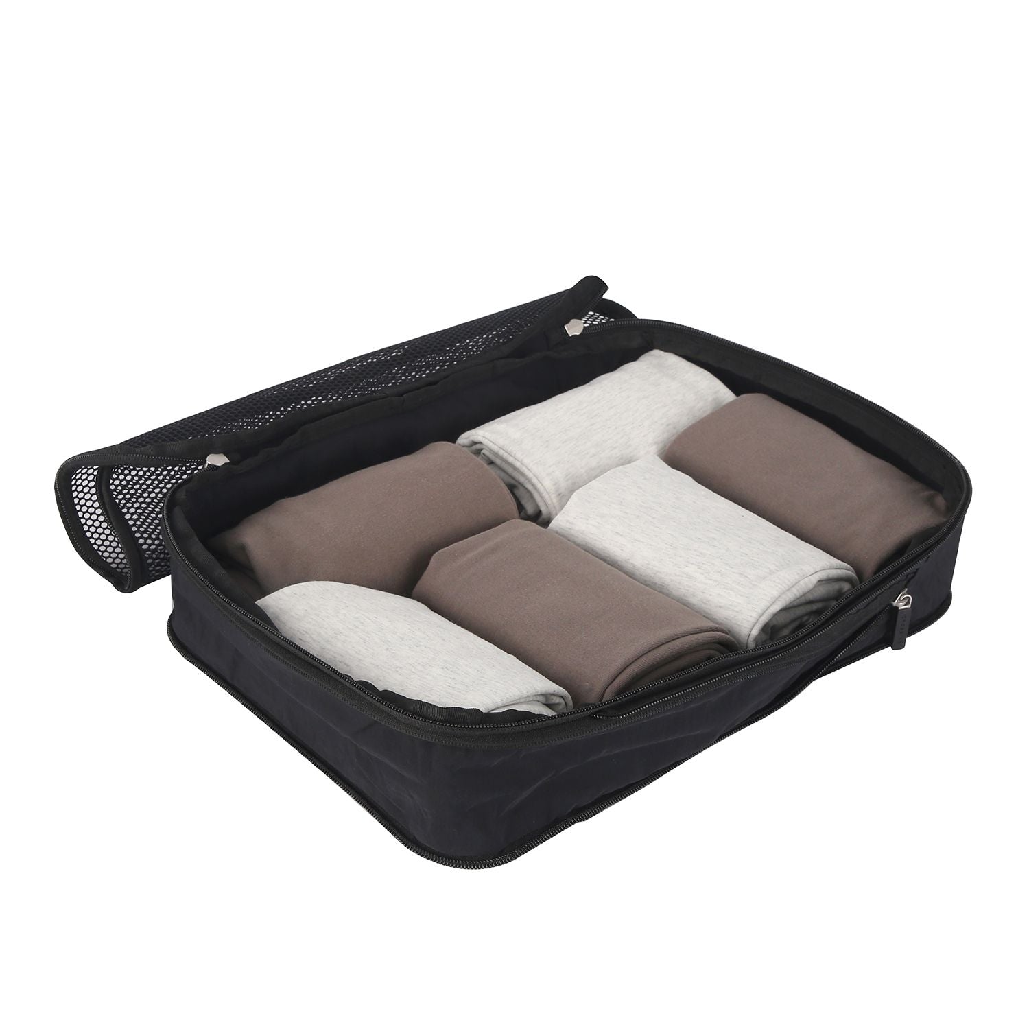 Crossing Waterproof Ripstop Nylon Compression Packing Cube Set (2-Piece Set) - Black