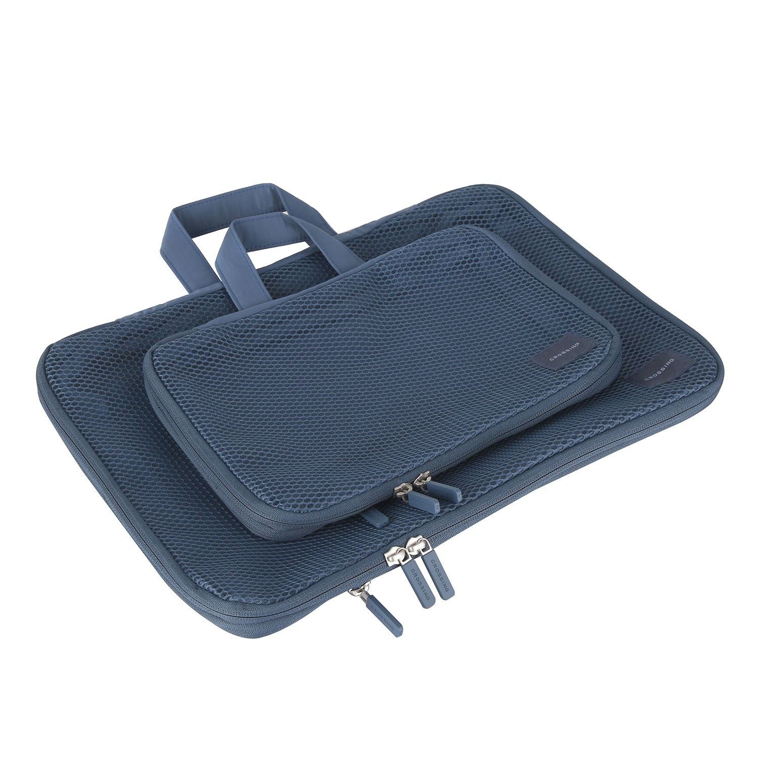 Crossing Waterproof Ripstop Nylon Compression Packing Cube Set (2-Piece Set) - Smoke Blue