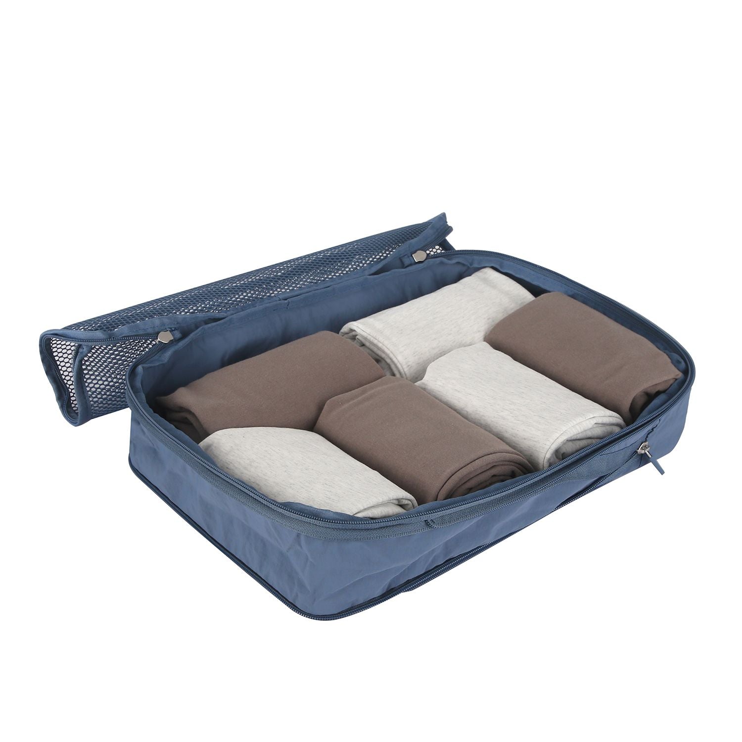 Crossing Waterproof Ripstop Nylon Compression Packing Cube Set (2-Piece Set) - Smoke Blue