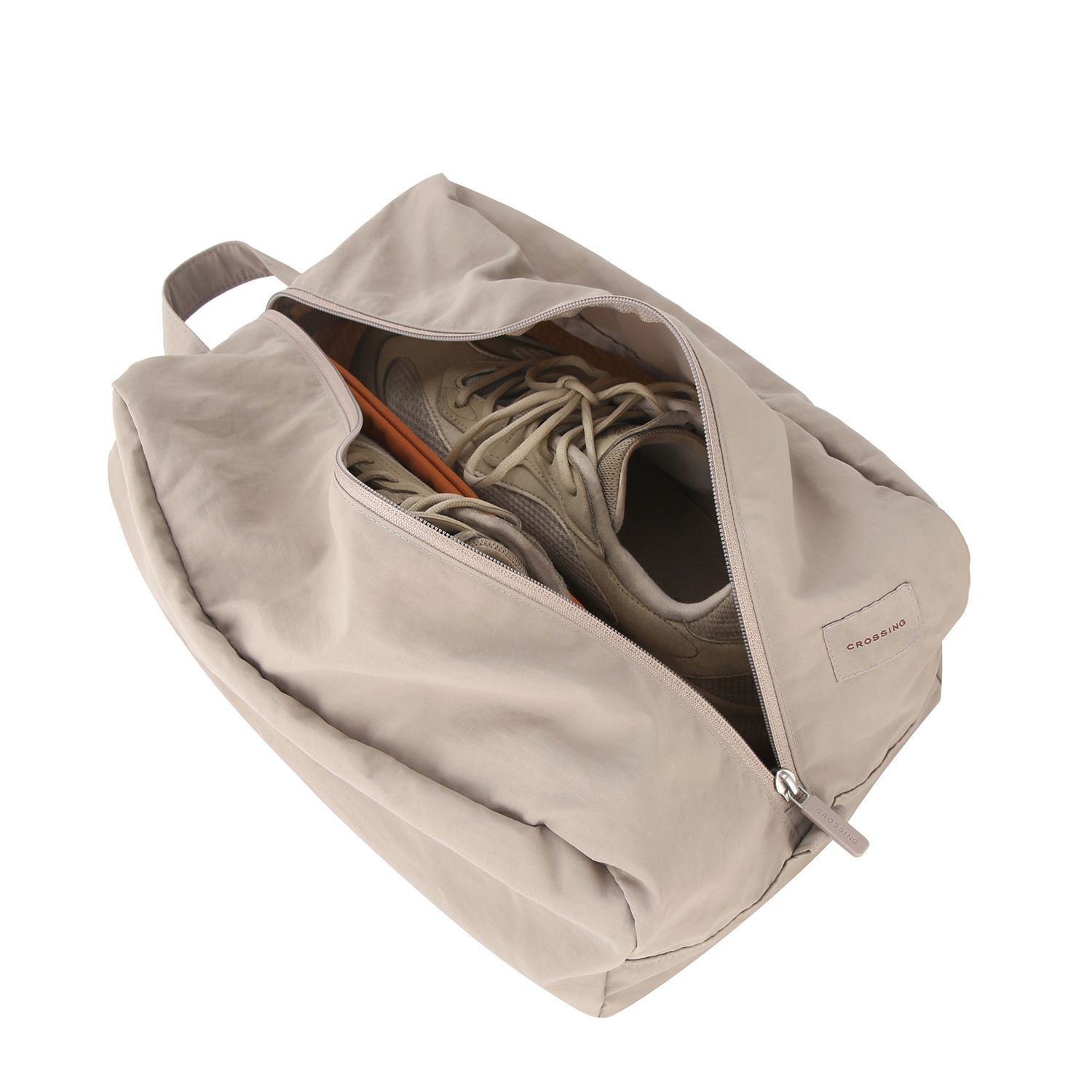 Crossing Waterproof Ripstop Nylon Multi Shoe Cube With Divider - Light Grey