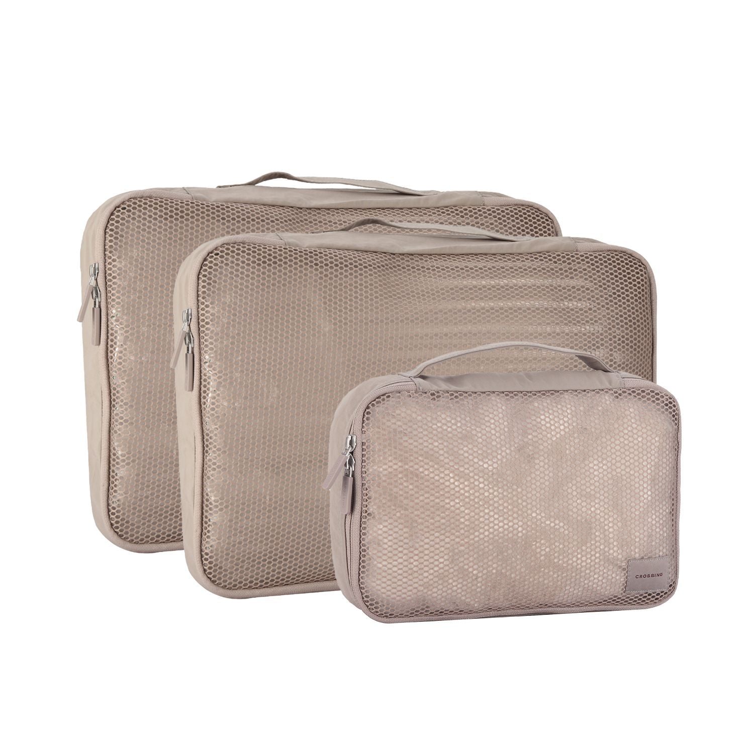 Crossing Waterproof Ripstop Nylon Packing Cube Set (4-Piece Set) - Light Grey