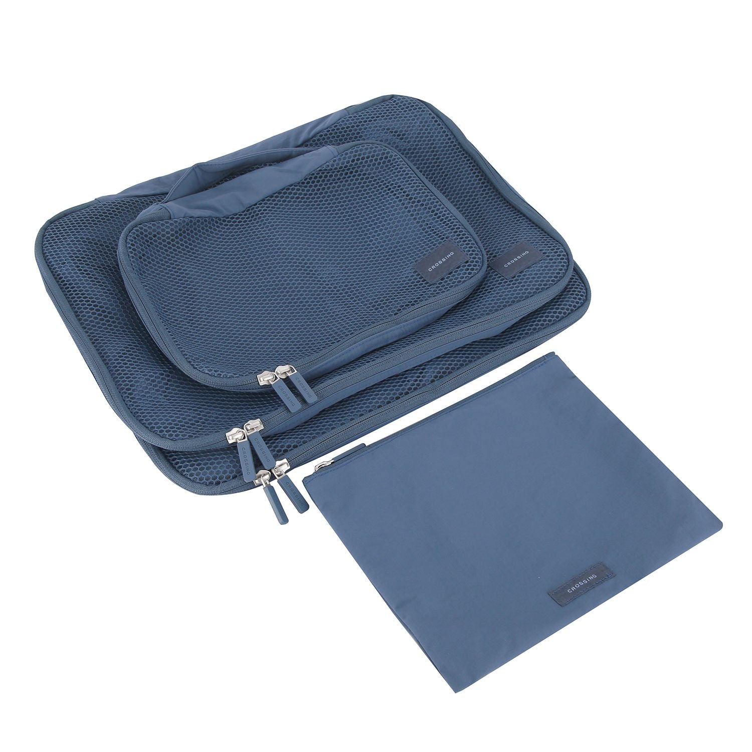 Crossing Waterproof Ripstop Nylon Packing Cube Set (4-Piece Set) - Smoke Blue