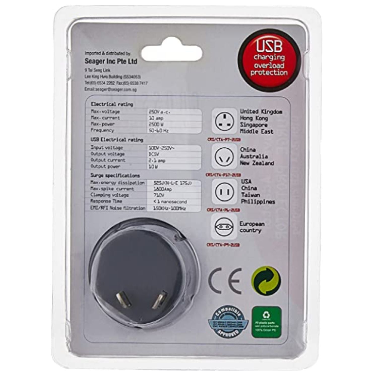 Crossing Travel Adaptor Plug (2USB) - China/Australia