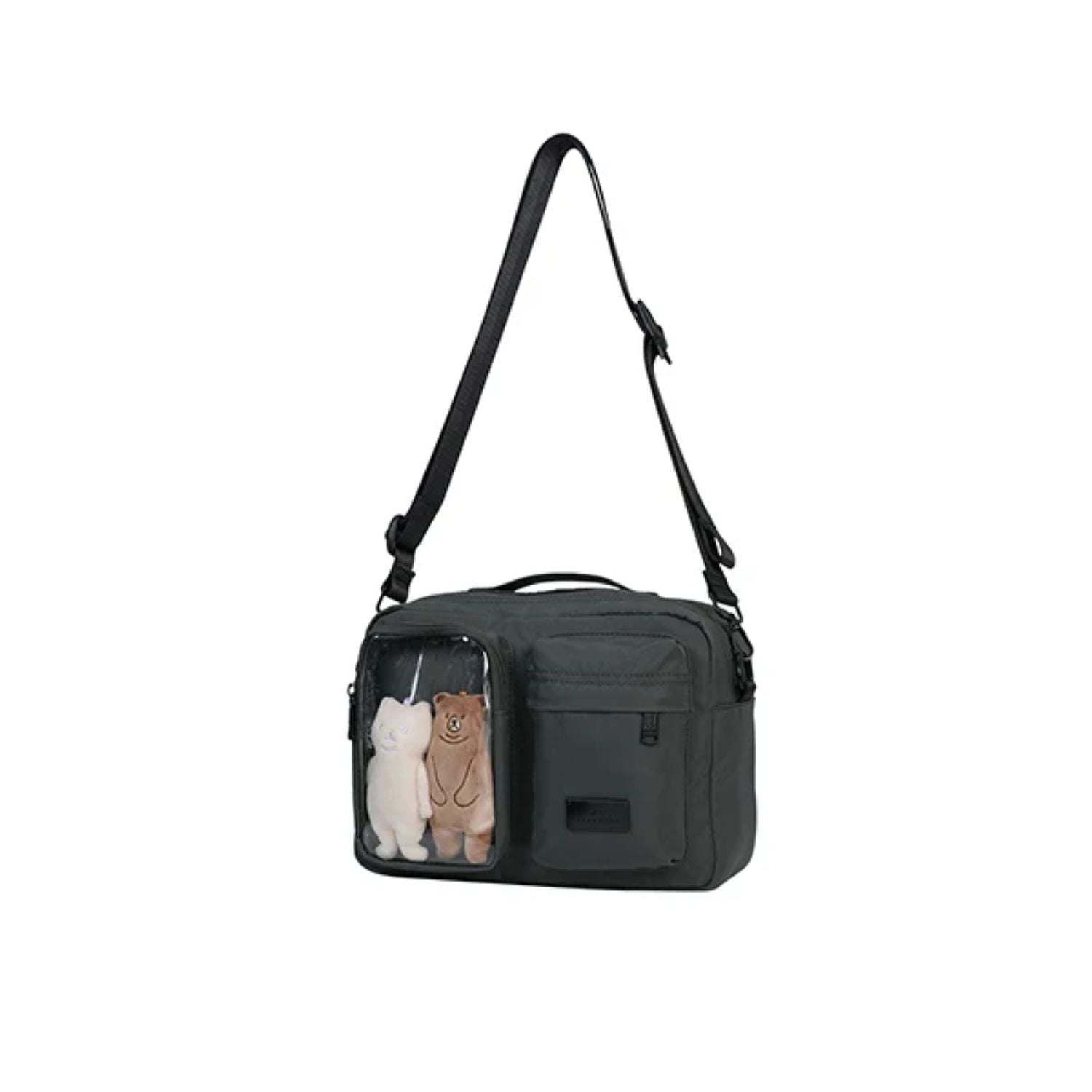 Doughnut Satchel Lucent Series Crossbody Bag - Dark Grey