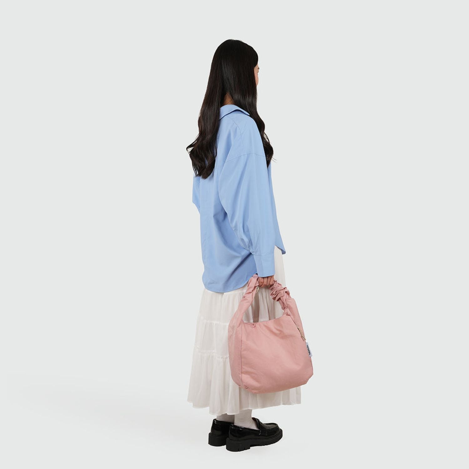 Hellolulu Elan Day Off Bucket Shoulder Bag (Pale Pink)